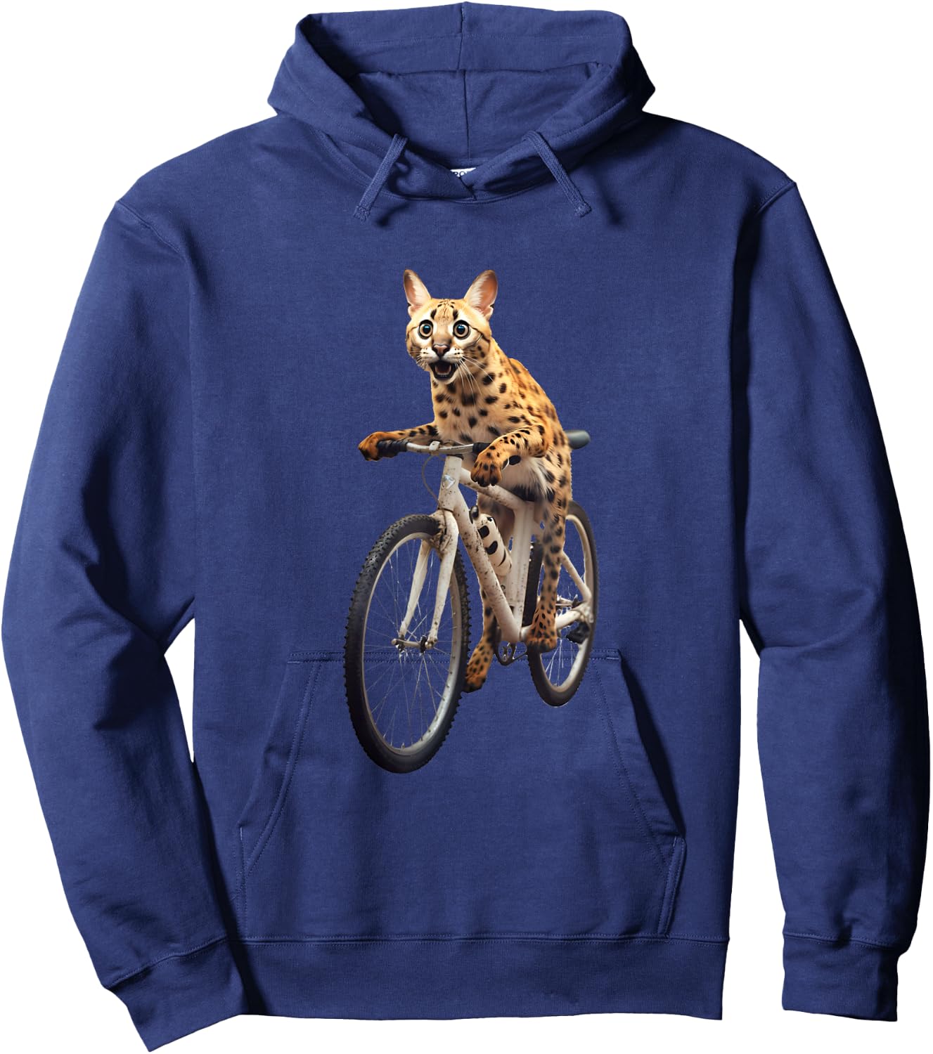 Cat Serval Cycling Women Kids Hoodie - Hoodie | Navy