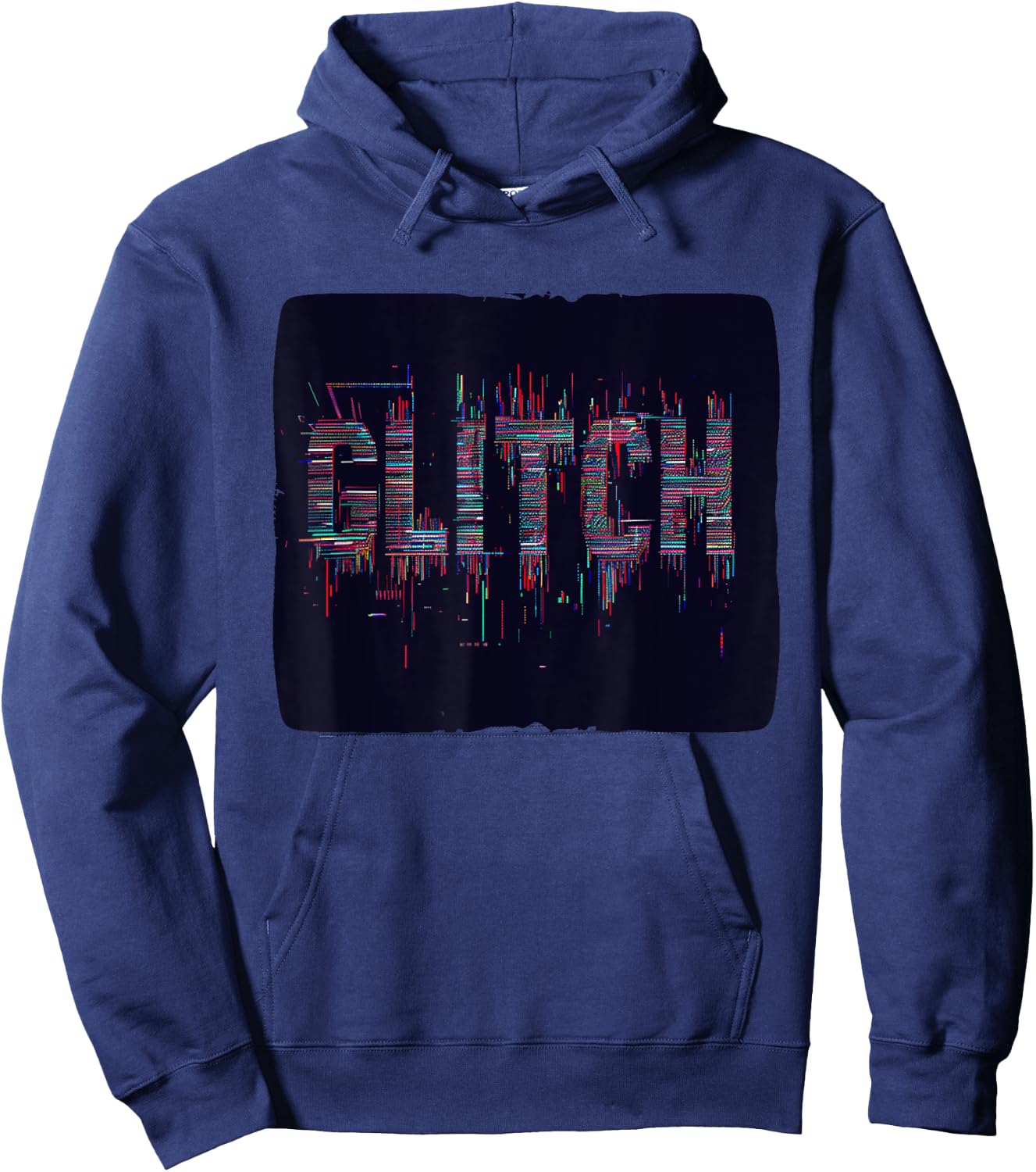 Multicolor Glitch Costume Hoodie - Hoodie | Navy