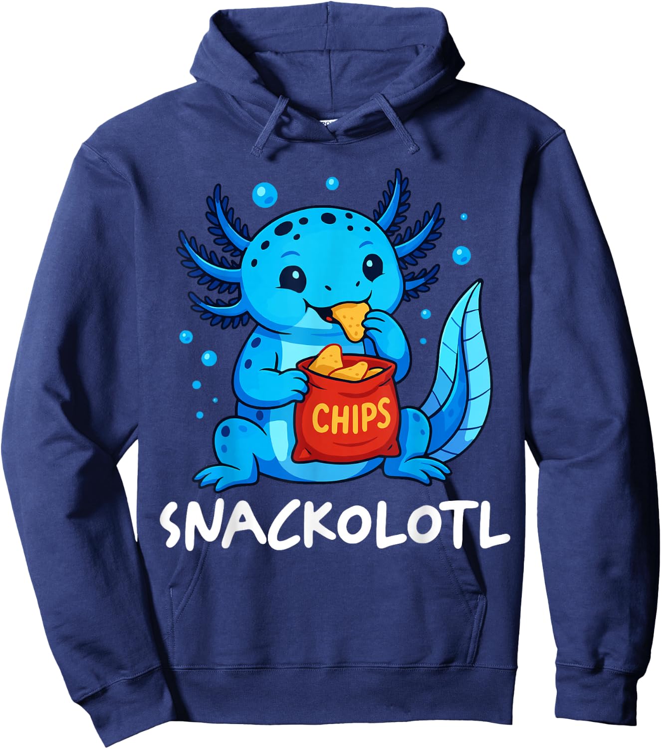 Snackolotl Axolotl Snack Hoodie - Hoodie | Navy