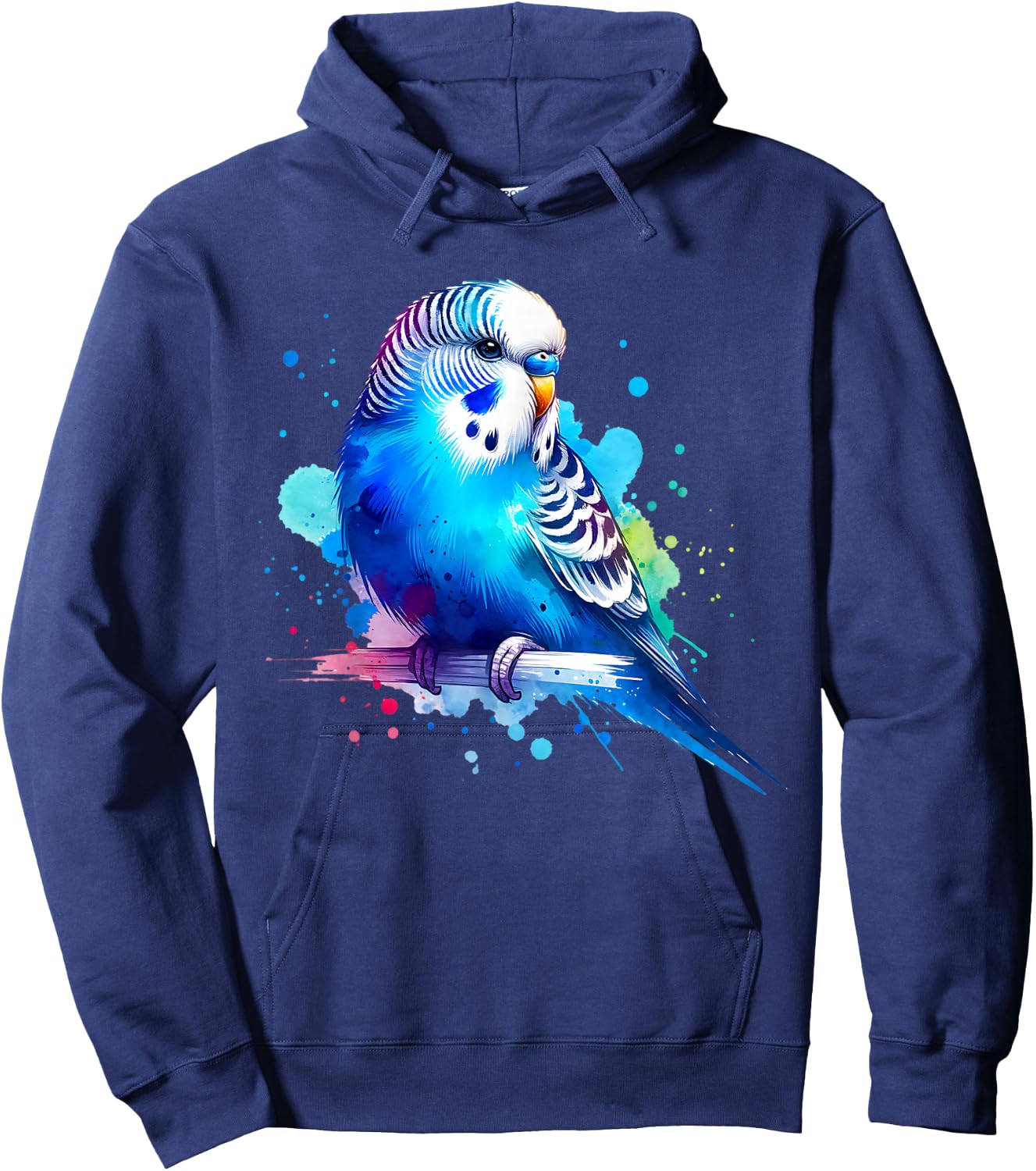 Budgie Budgerigar Budgerigar , black Hoodie - Hoodie | Navy