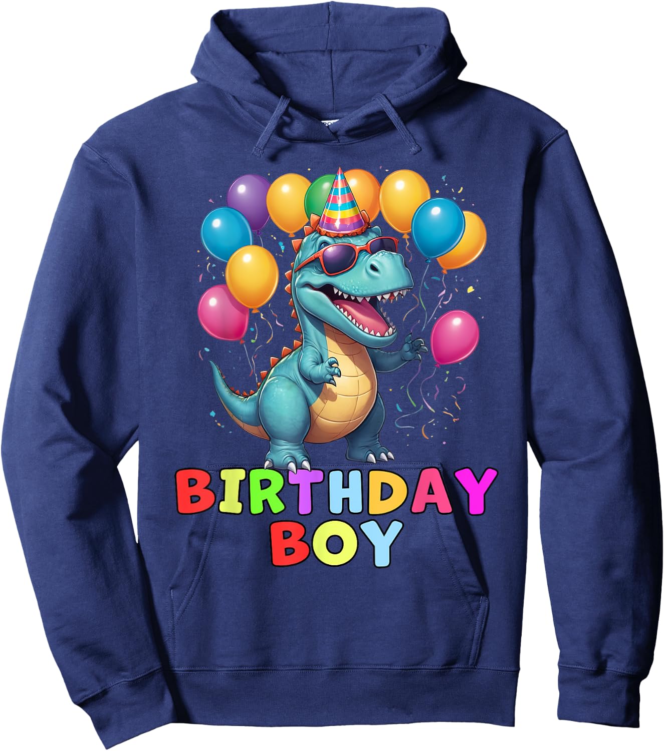 Dinosaur Birthday Boy Birthday Party Hoodie - Hoodie | Navy
