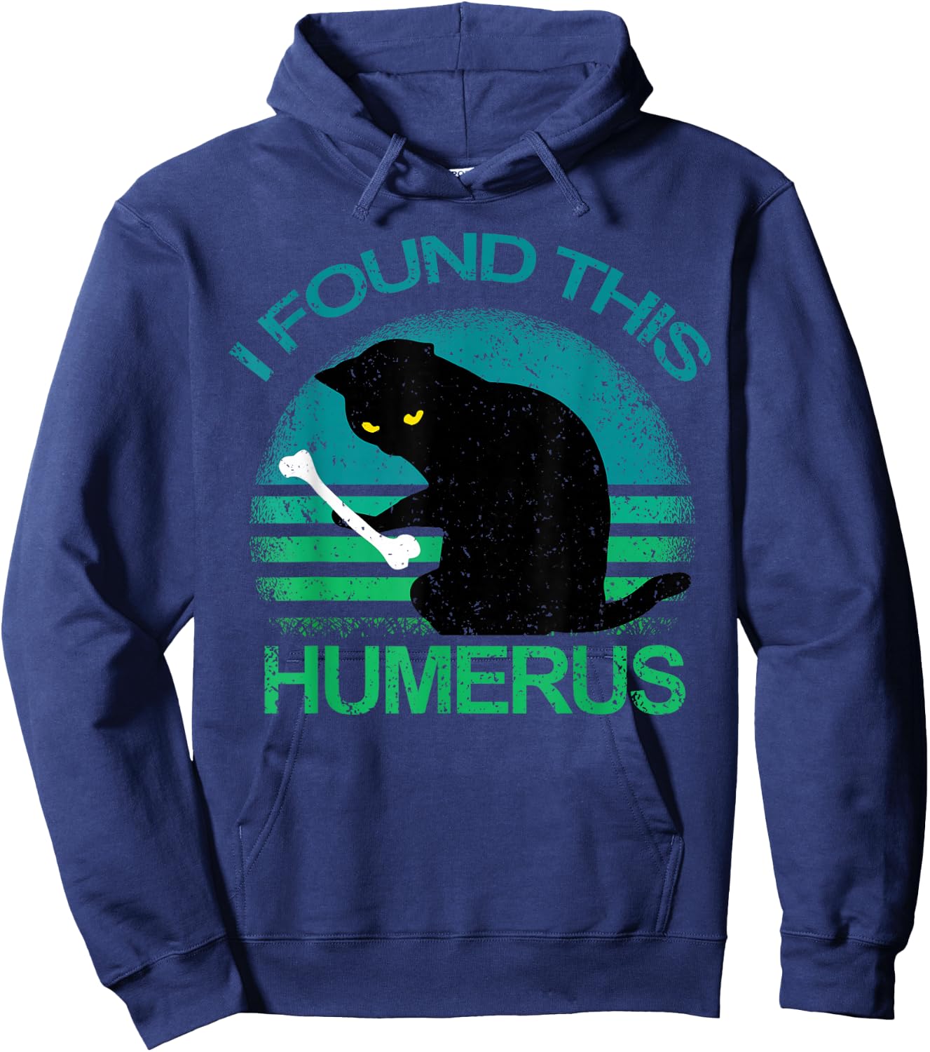 Vintage I Found This Humerus Cats Gift Hoodie - Hoodie | Navy