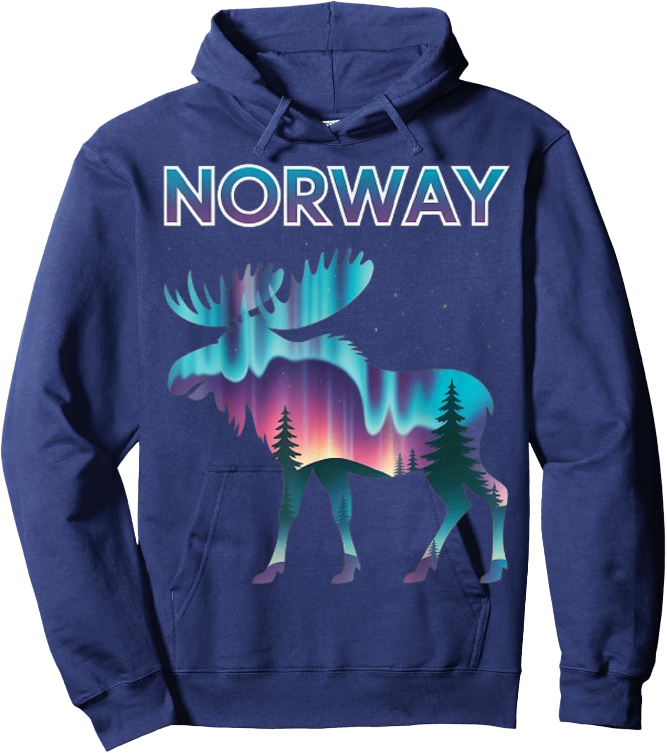 Orignal Norvège Aurore boréale Hoodie - Hoodie | Navy