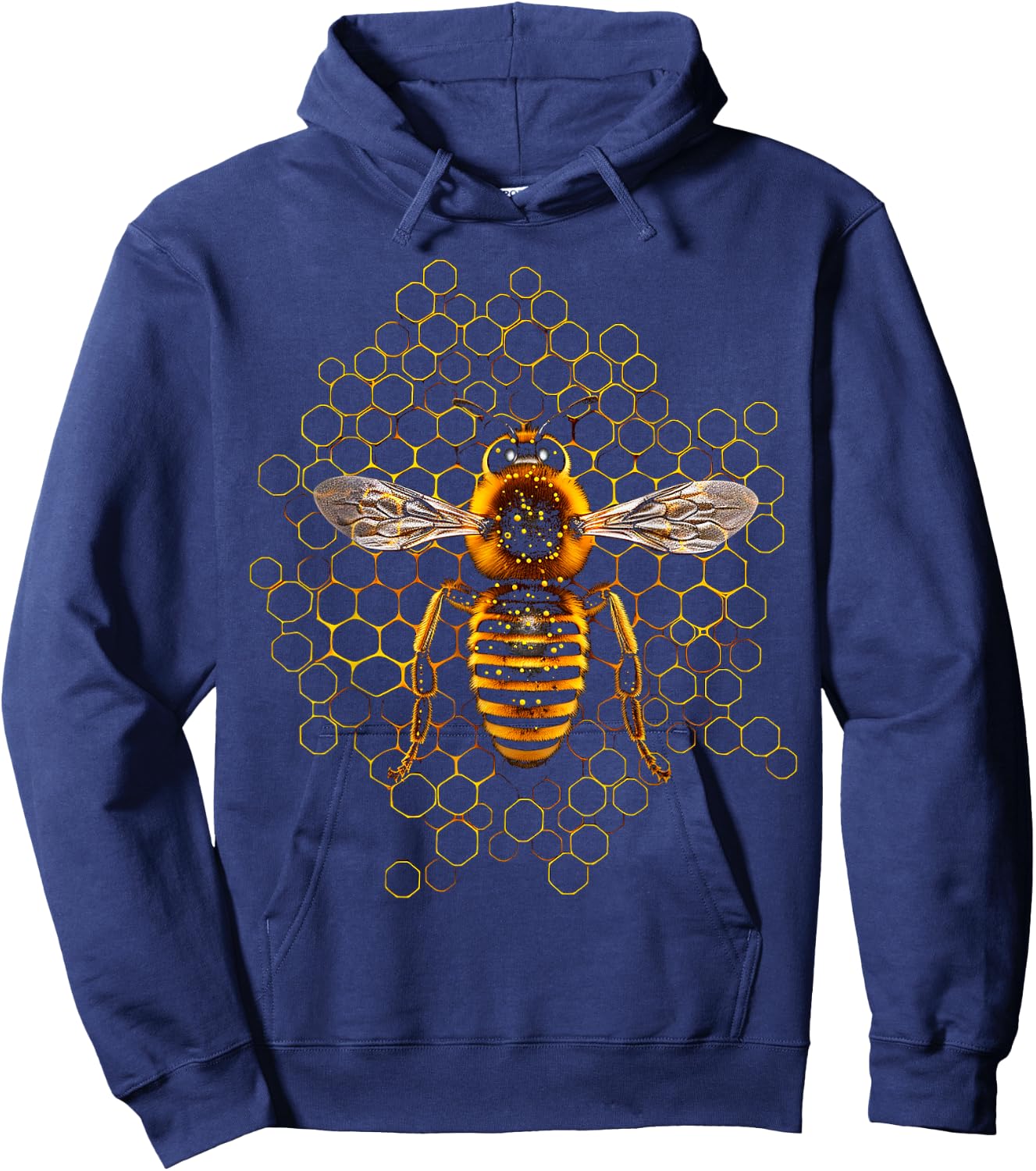 Biene Geometrisch Tier Zoo Kunst Biene Hoodie - Hoodie | Navy