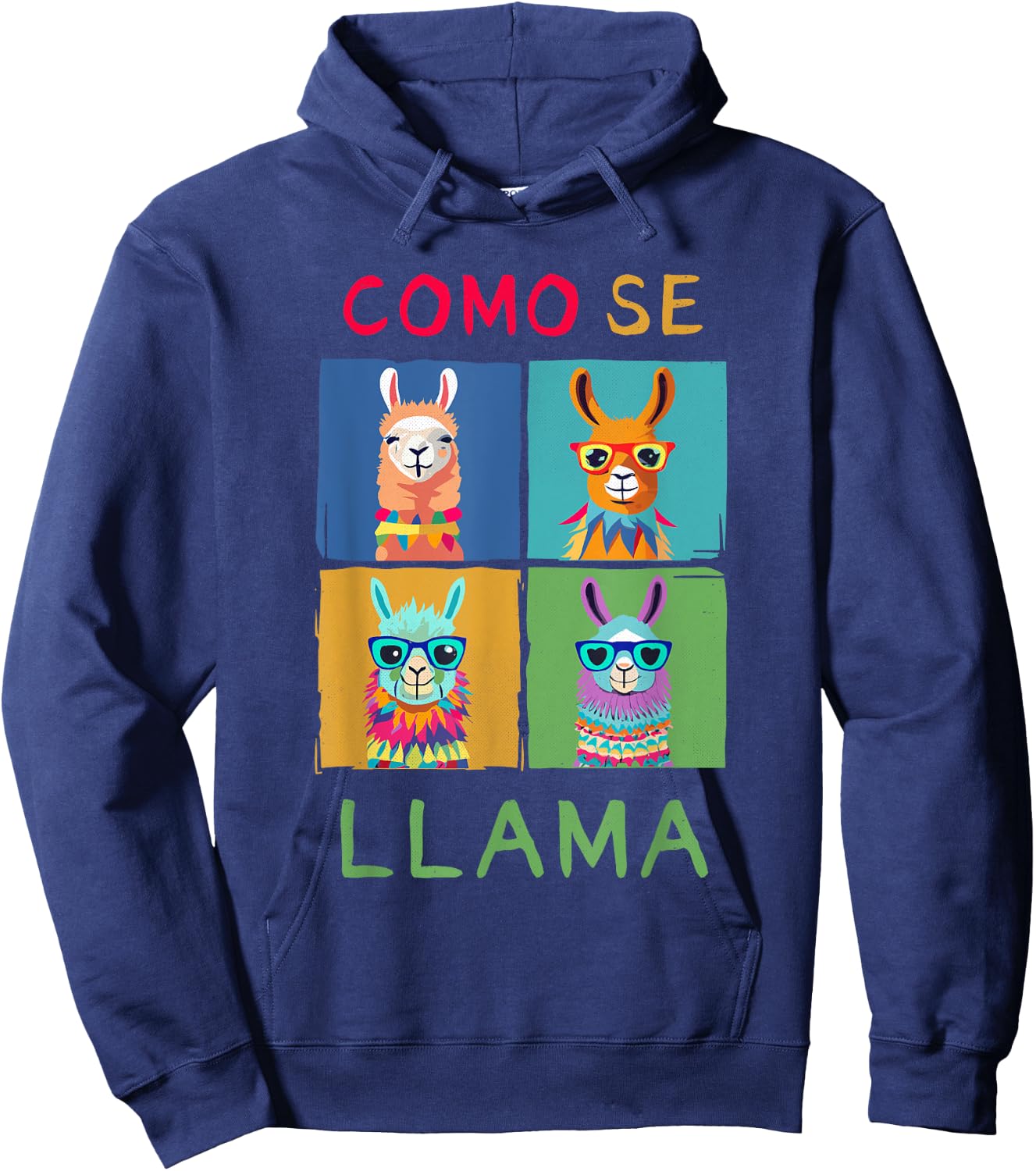 Funny Como Se LLAMA Animal for LLAMA Lovers Hoodie - Hoodie | Navy