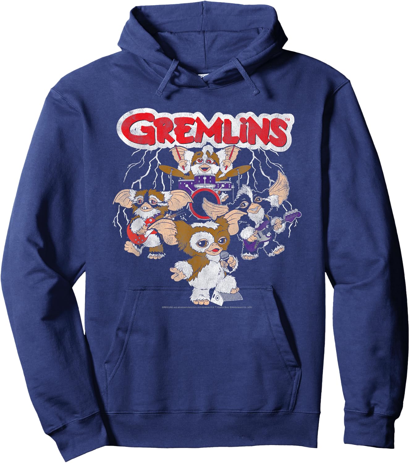 Gremlins Rock Band , Black, S Hoodie - Hoodie | Navy