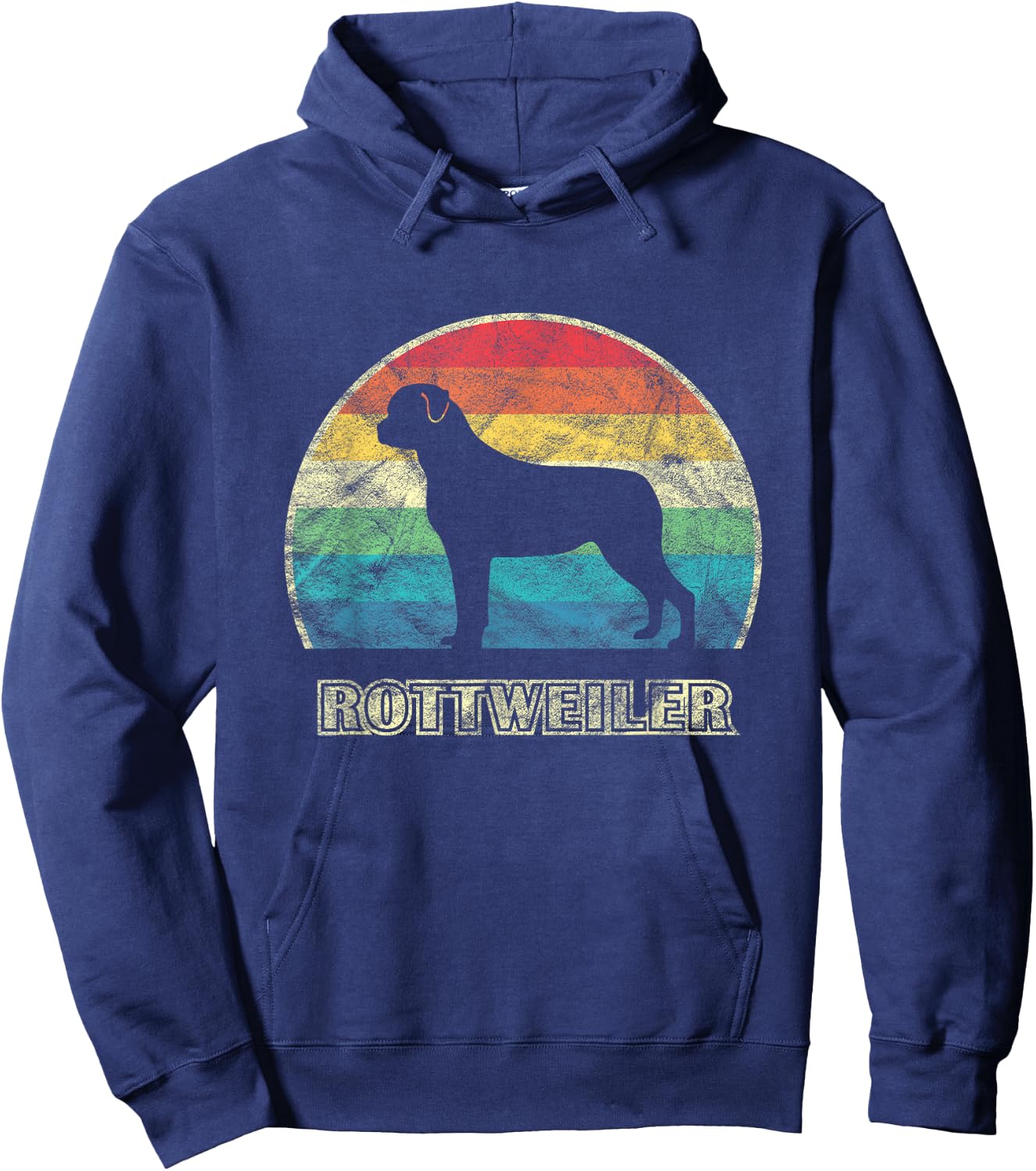 Rottweiler Vintage Style Dog Women Kids Hoodie - Hoodie | Navy