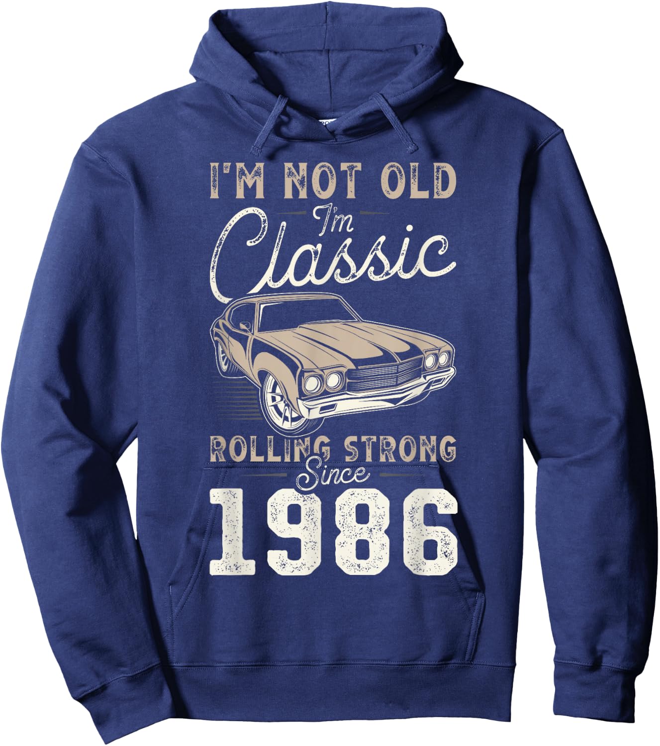 Voiture classique née en 1986 40e anniversaire Hoodie - Hoodie | Navy