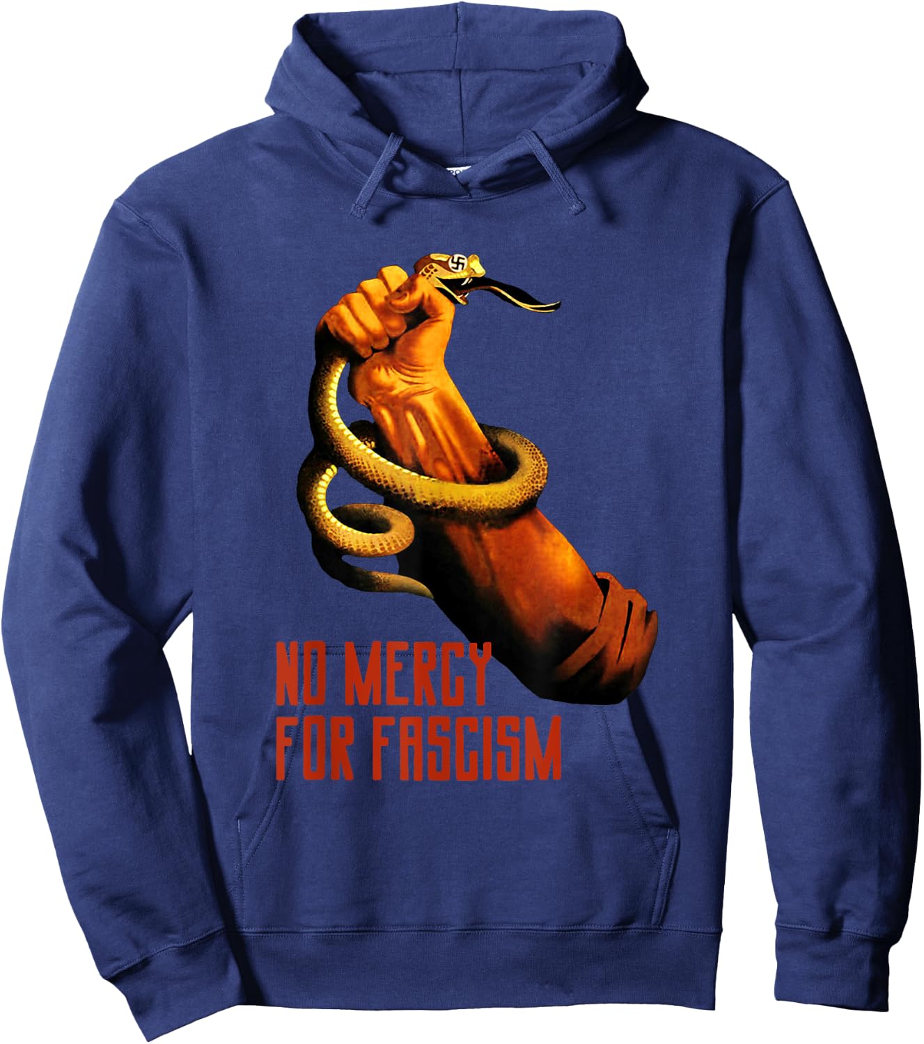 No Mercy for Fascism Hoodie - Hoodie | Navy
