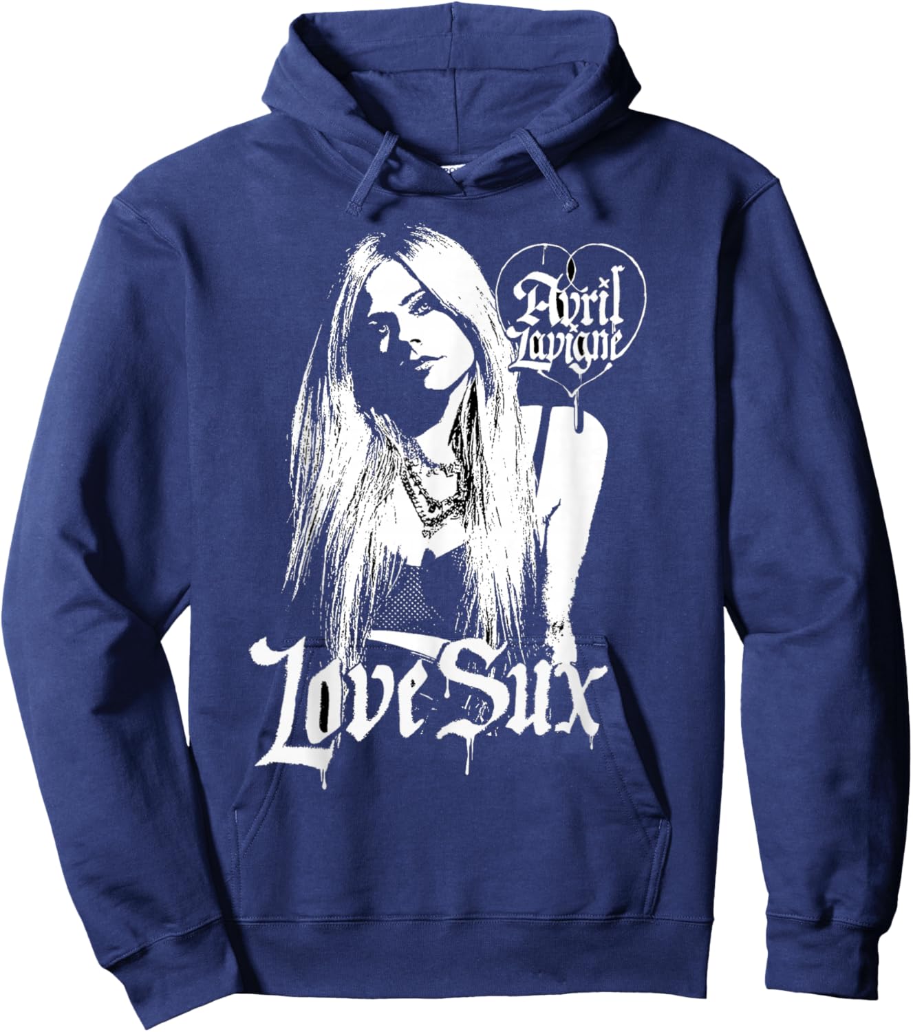 Official Avril Lavigne Love Sux , black Hoodie - Hoodie | Navy