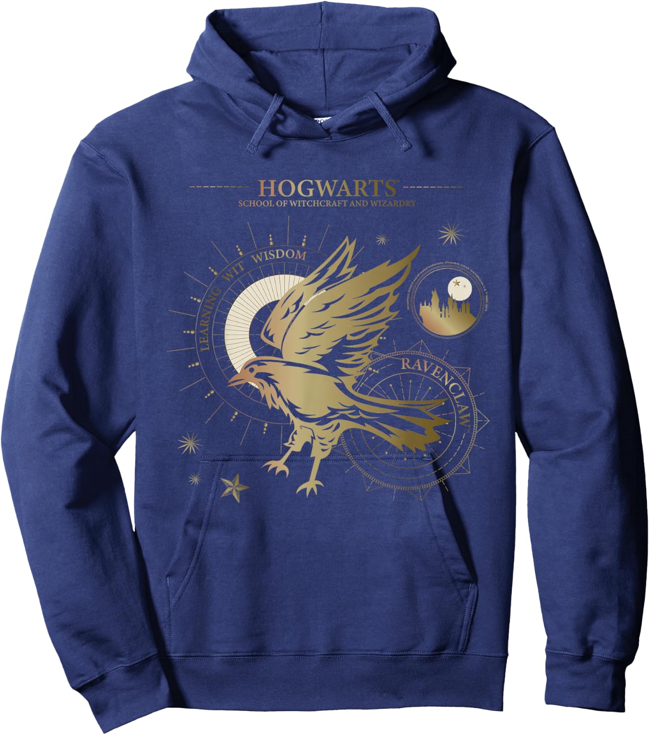 Harry Potter Learning, Wit, Wisdom, Ravenclaw Hoodie - Hoodie | Navy