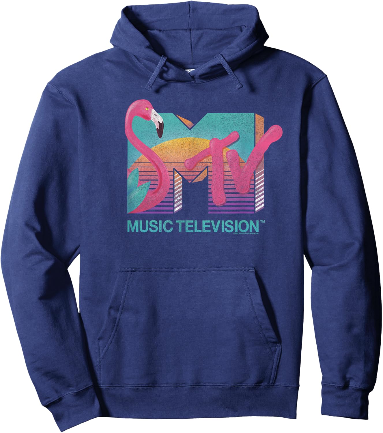MTV Flamingo Sunset , black Hoodie - Hoodie | Navy