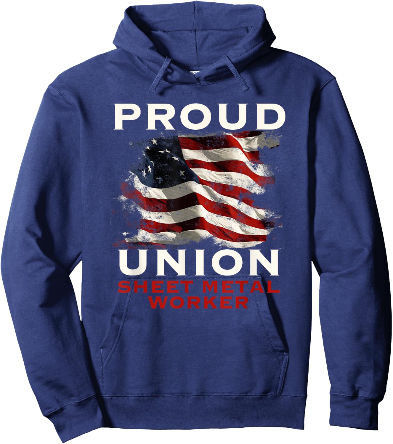 Union Member American Sheet Metal Worker Hoodie - Hoodie | Navy