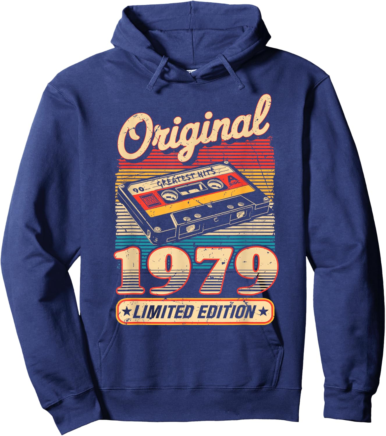 46th Birthday Retro Vintage 1979 Men Women Hoodie - Hoodie | Navy