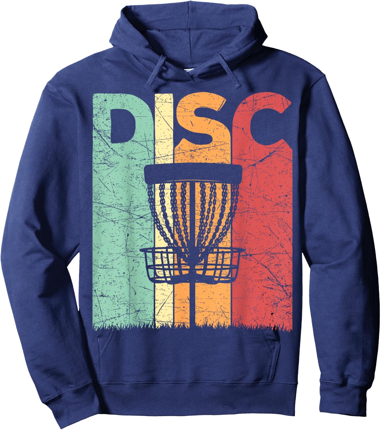 Disc Golf Vintage Frolf Retro Disc Golf Player Hoodie - Hoodie | Navy