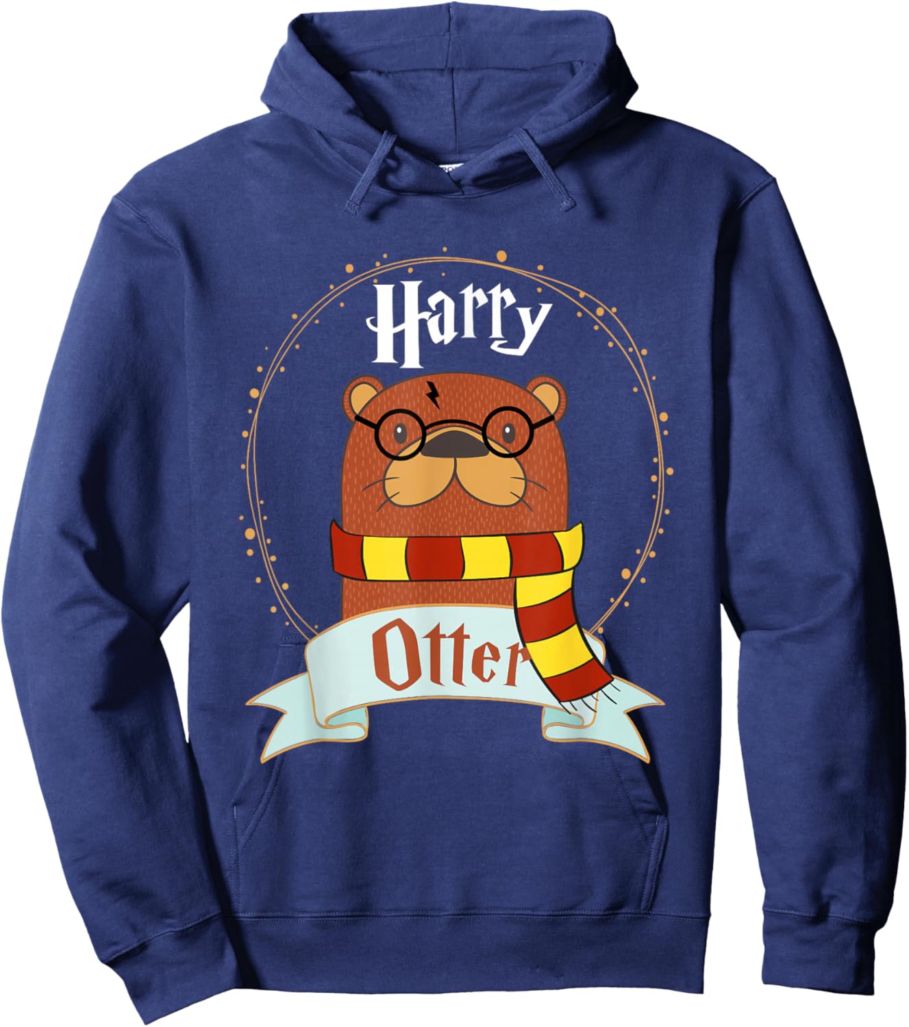 Harry Otter Funny Wizard Parody Magic Hoodie - Hoodie | Navy