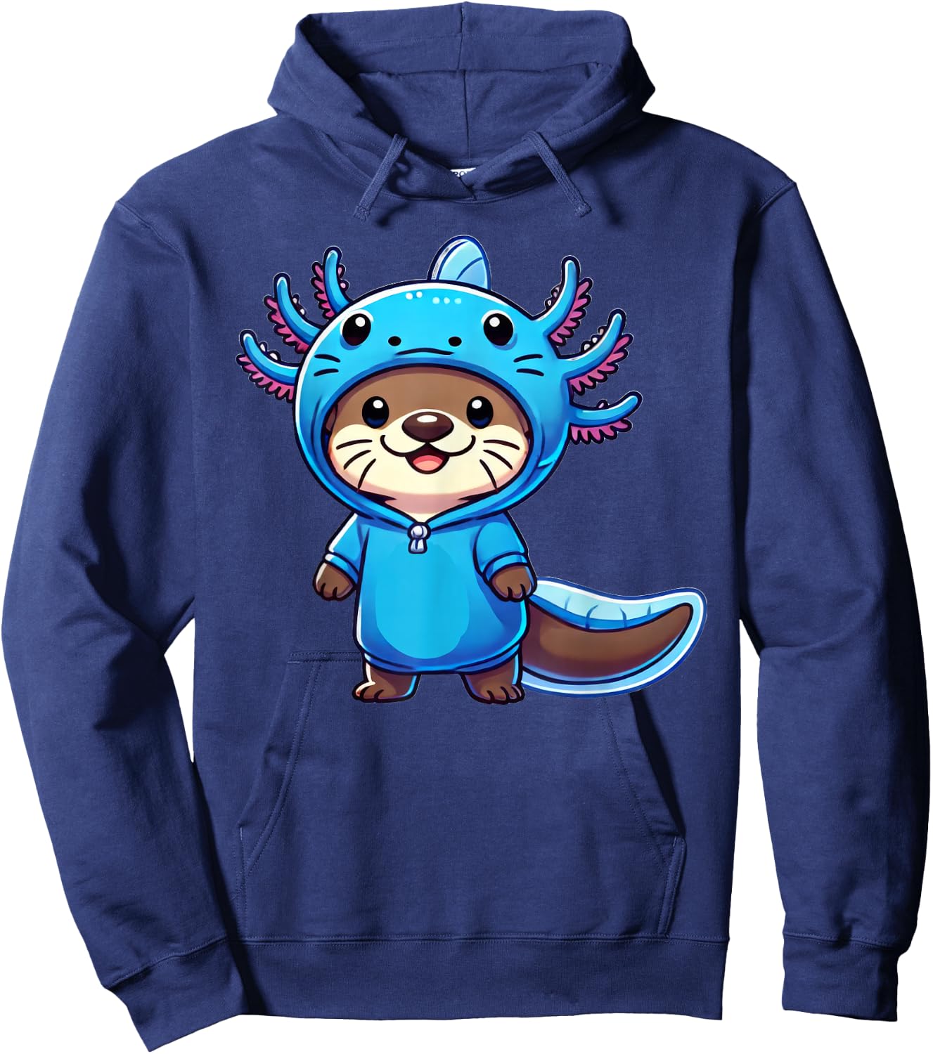 Kawaii Otter Axolotl Costume Hoodie - Hoodie | Navy
