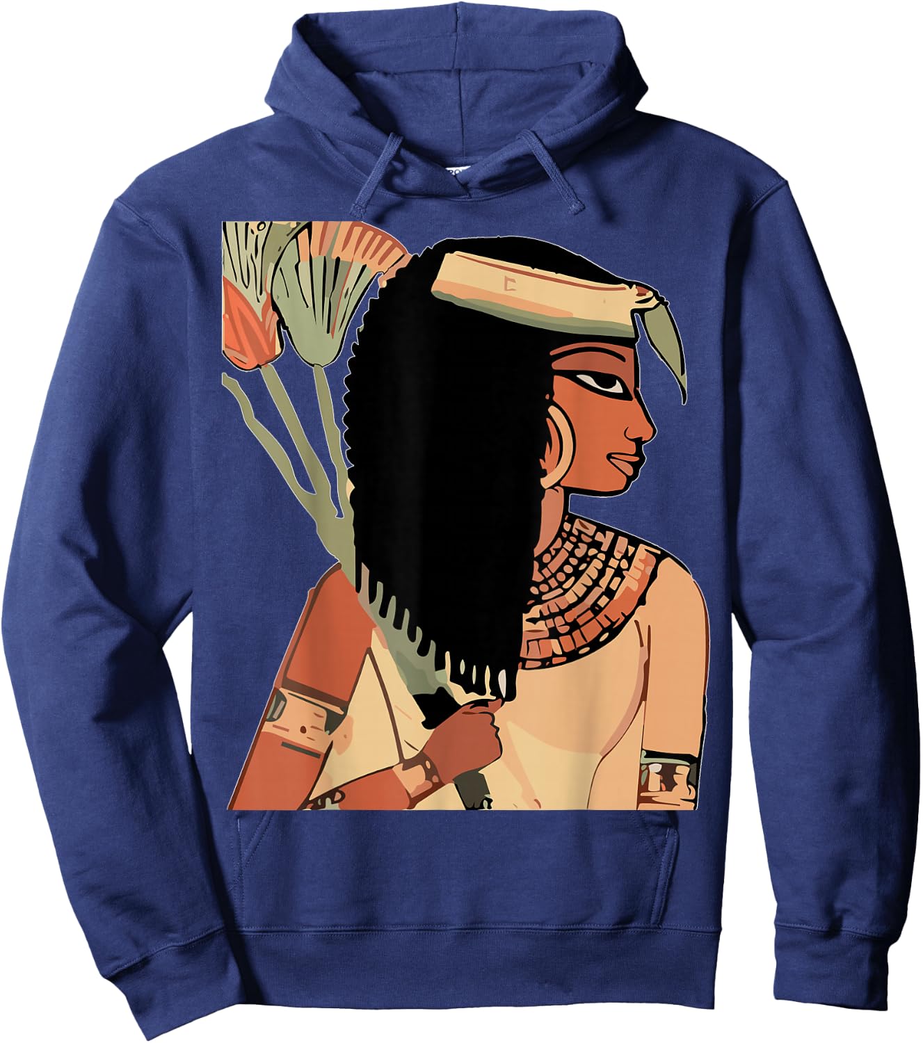 Ancient Egyptian Kemet Art Black kemetic Queen Hoodie - Hoodie | Navy