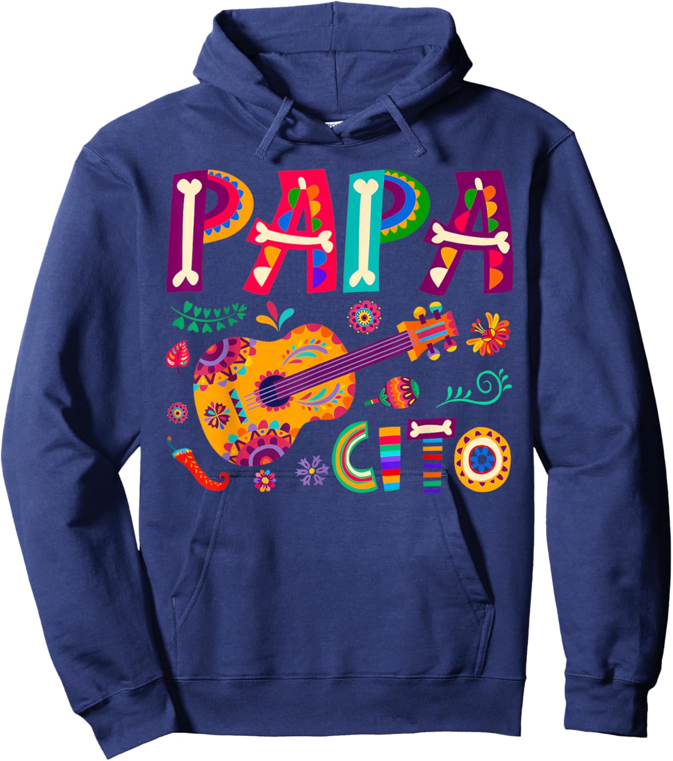 Cinco De Mayo Papacito Flower Papa Cito Mexican Hoodie - Hoodie | Navy