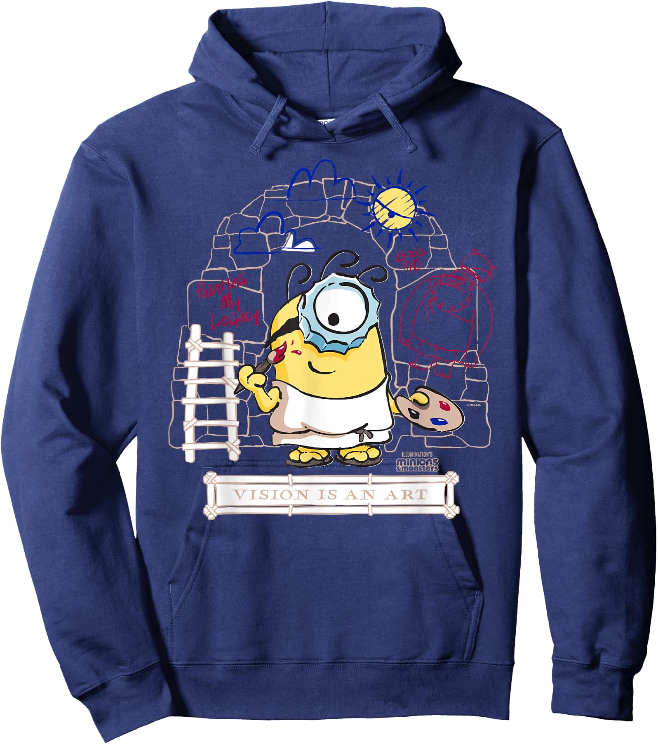 Minions & Monsters Vision is an Art Hoodie - Hoodie | Navy