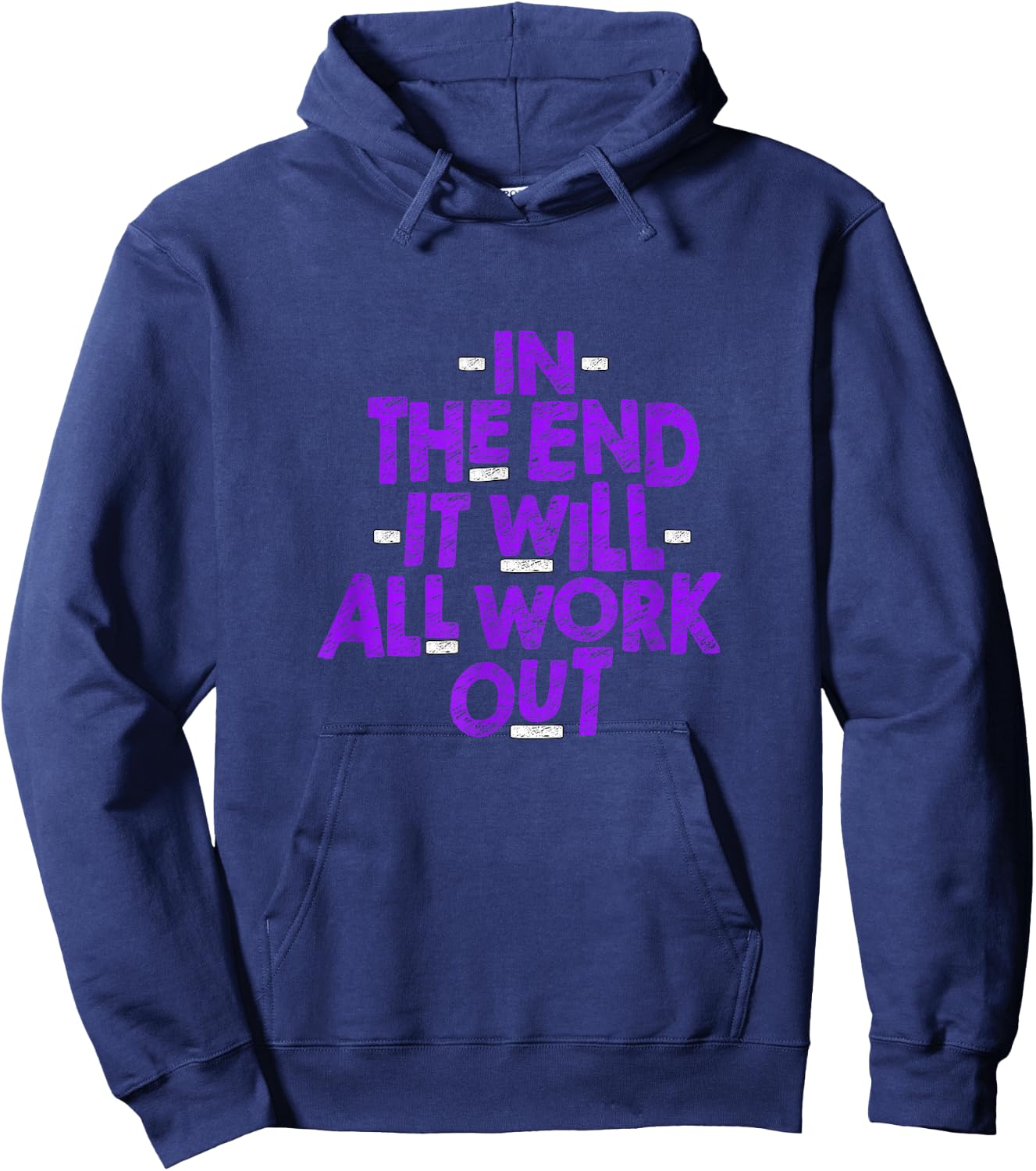 Purple Color All Work Out Purple Graphic Hoodie - Hoodie | Navy
