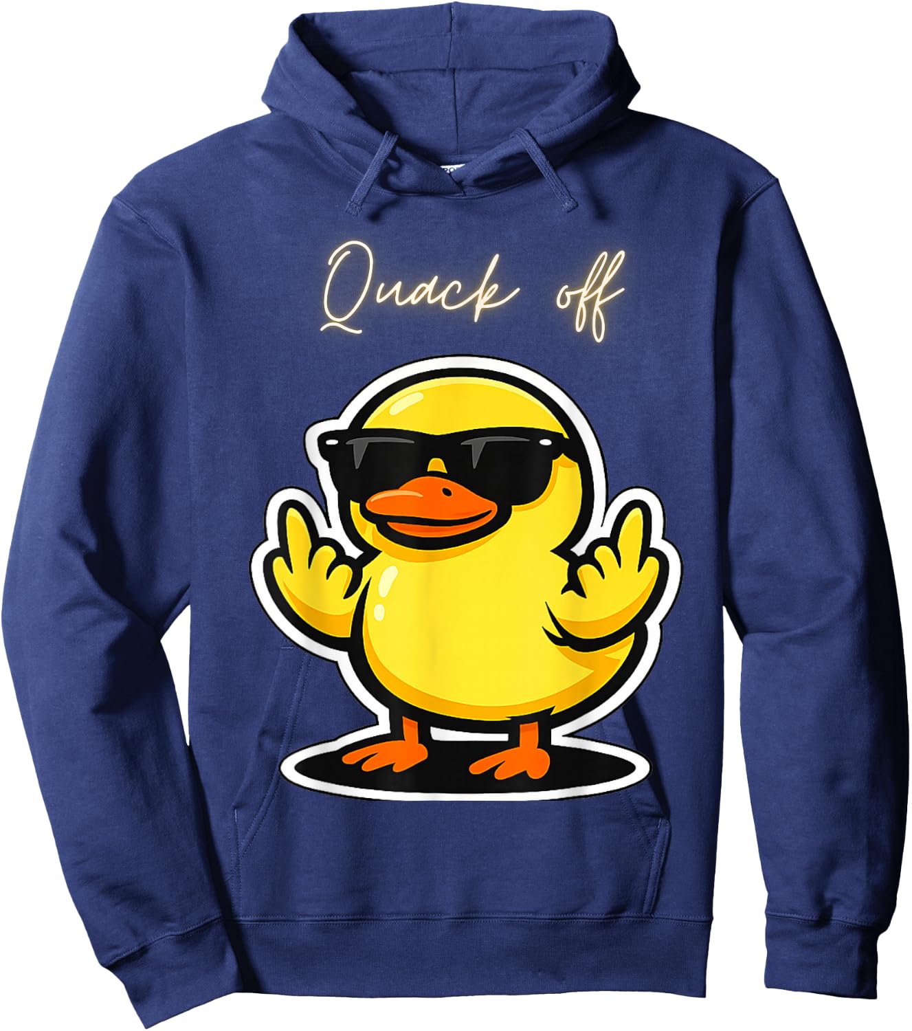 Quack Off Duck Hoodie - Hoodie | Navy