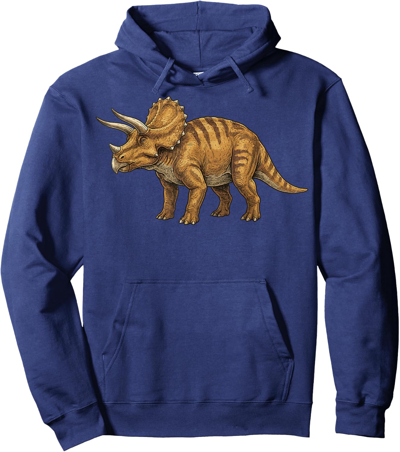 Triceratops Illustration Dinosaur Hoodie - Hoodie | Navy