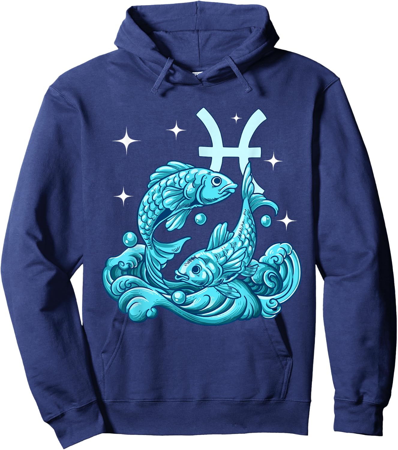 Pisces Zodiac Sign Hoodie - Hoodie | Navy