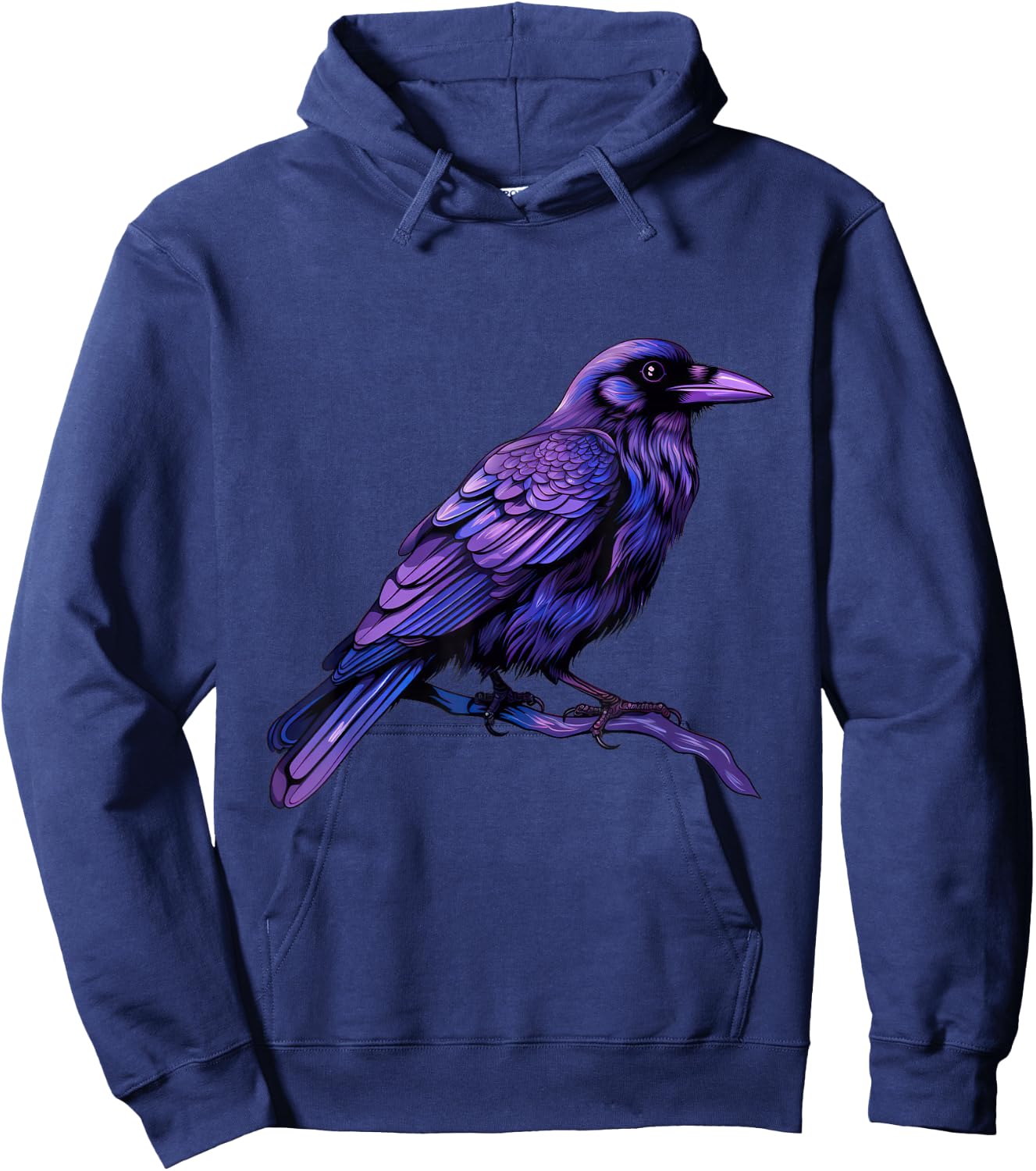Raven Crow Graphic Hoodie - Hoodie | Navy