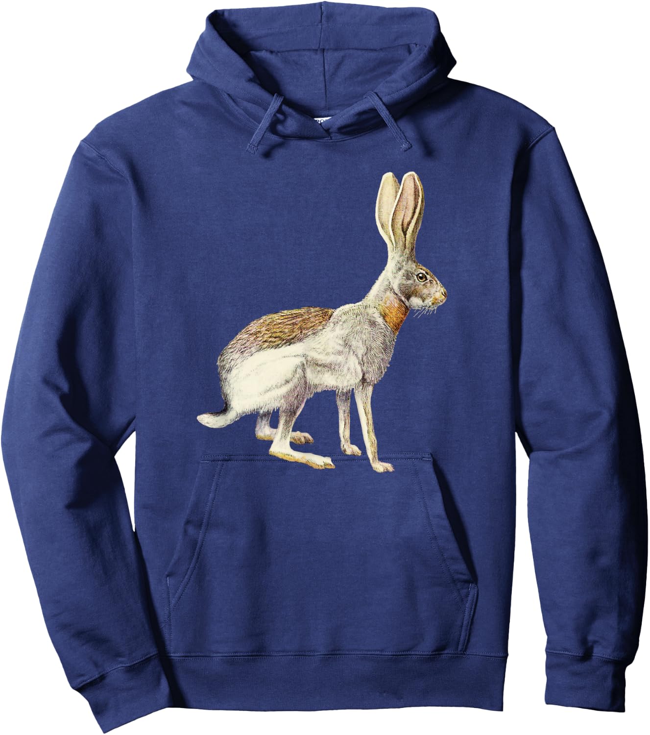 Antelope Jackrabbit Portrait Hoodie - Hoodie | Navy