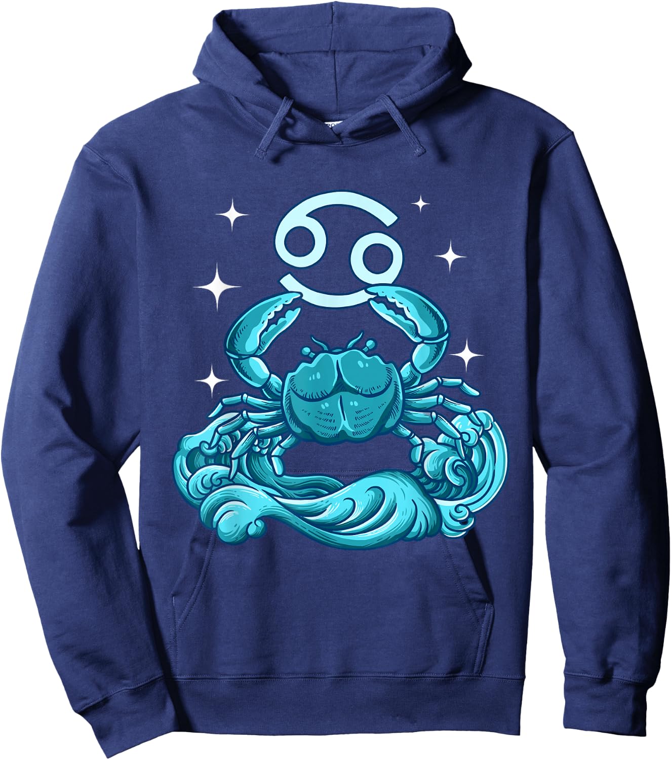Cancer Zodiac Sign Hoodie - Hoodie | Navy