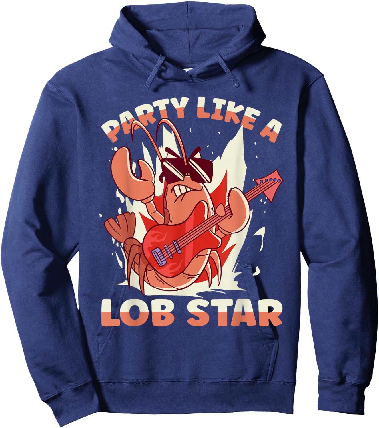 Party Like A Lob Star Lobster Hoodie - Hoodie | Navy