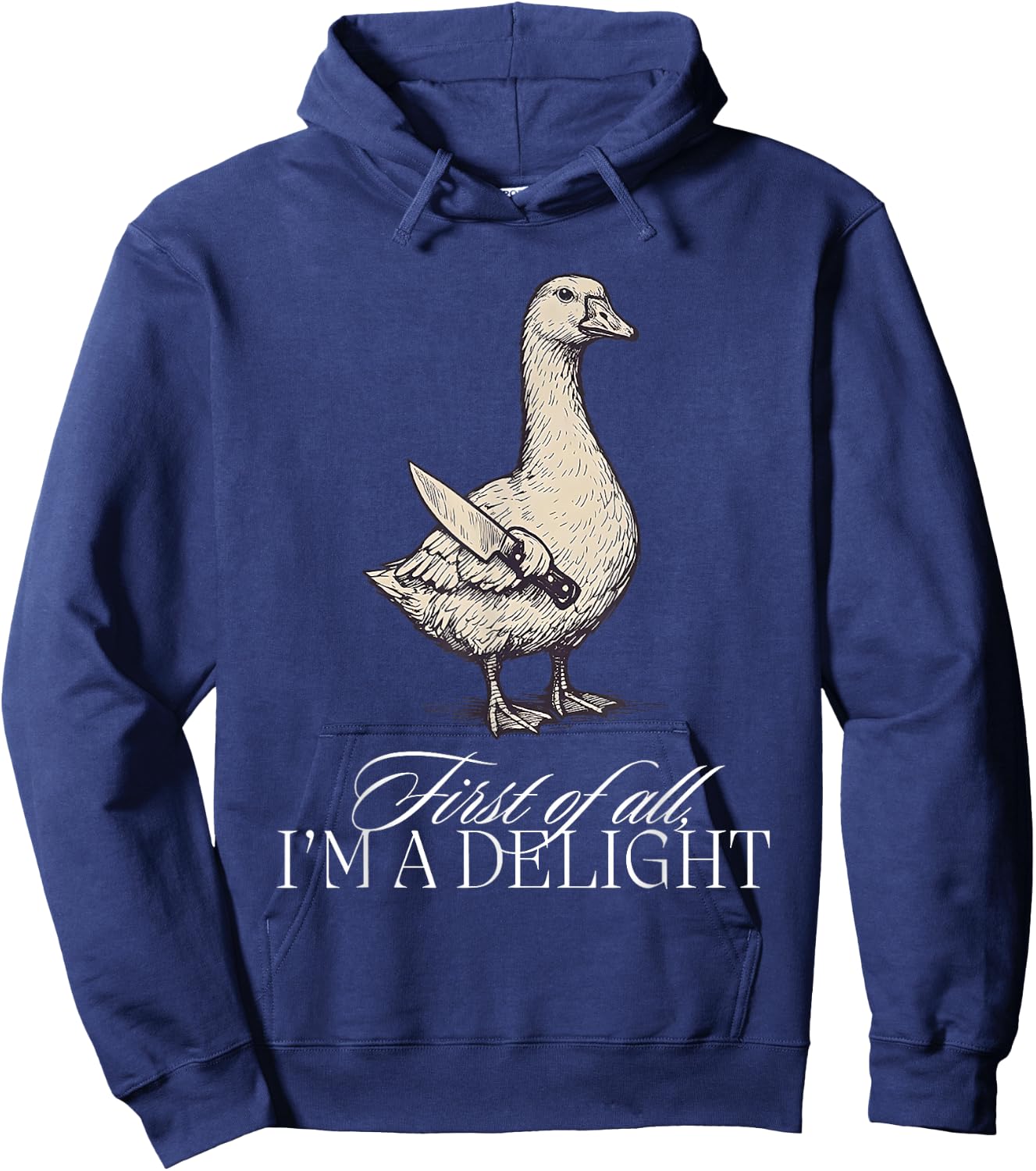 First of All I'm a Delight Goose Hoodie - Hoodie | Navy