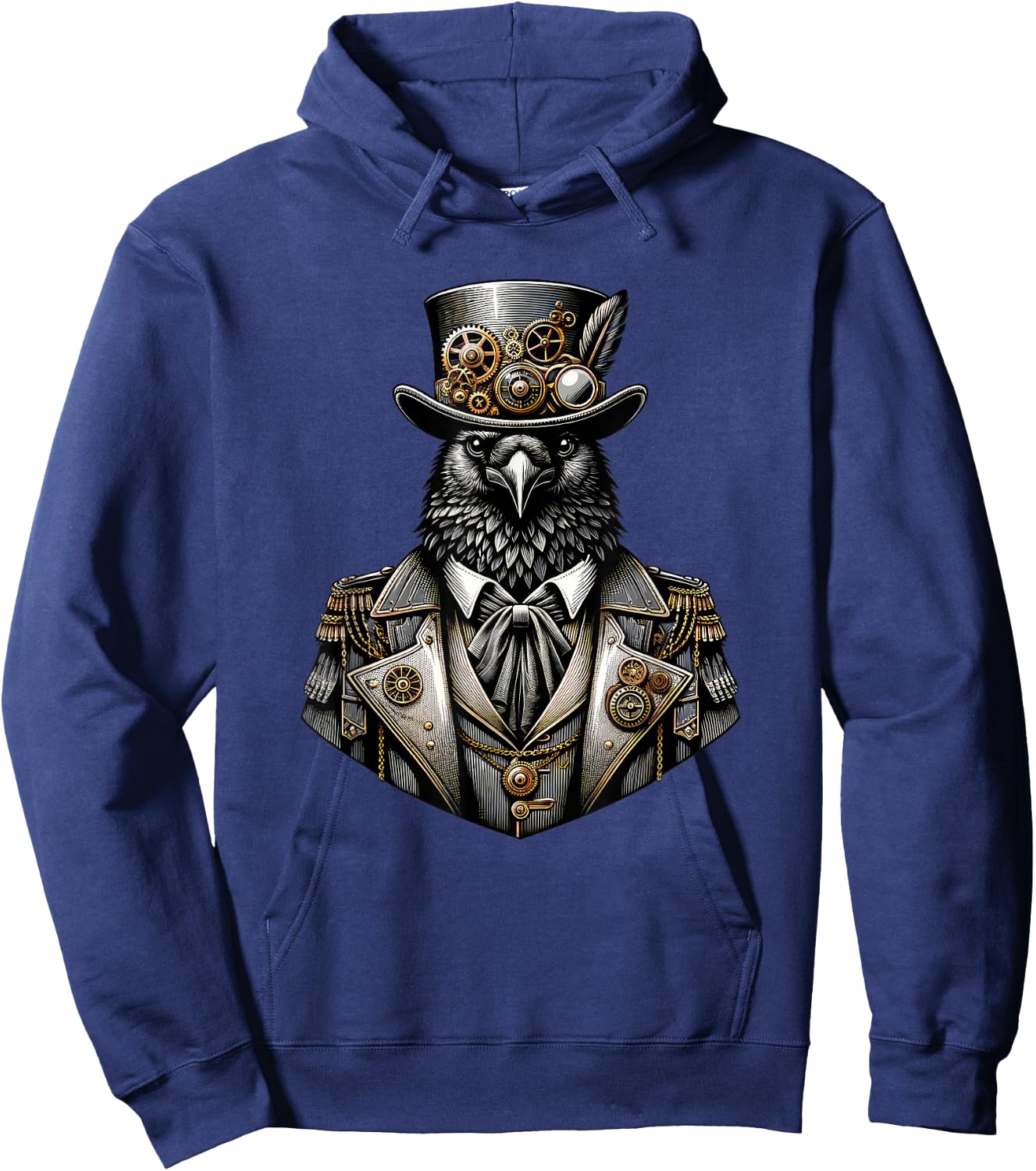 Steampunk Raven Women Men Kids Steampunk Raven Hoodie - Hoodie | Navy