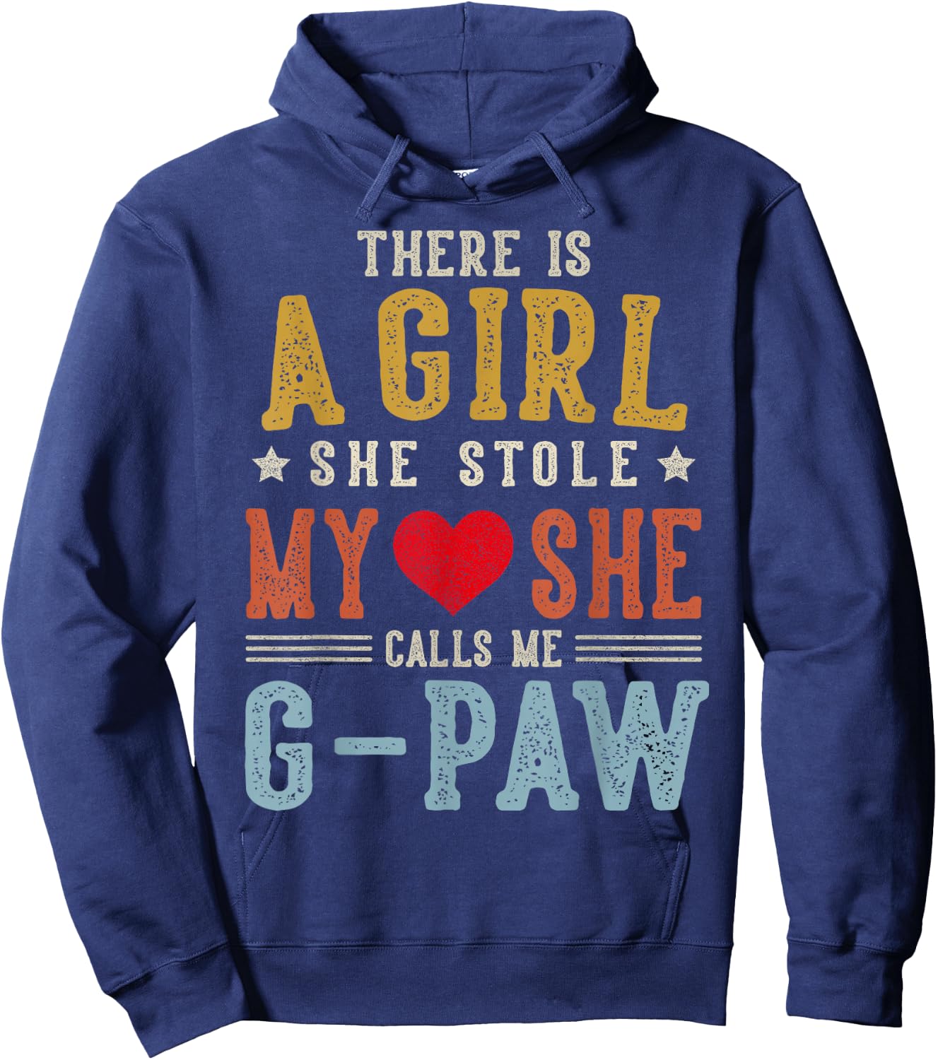 She Calls Me G-PAW Funny Fathers Day Grandpa Hoodie - Hoodie | Navy