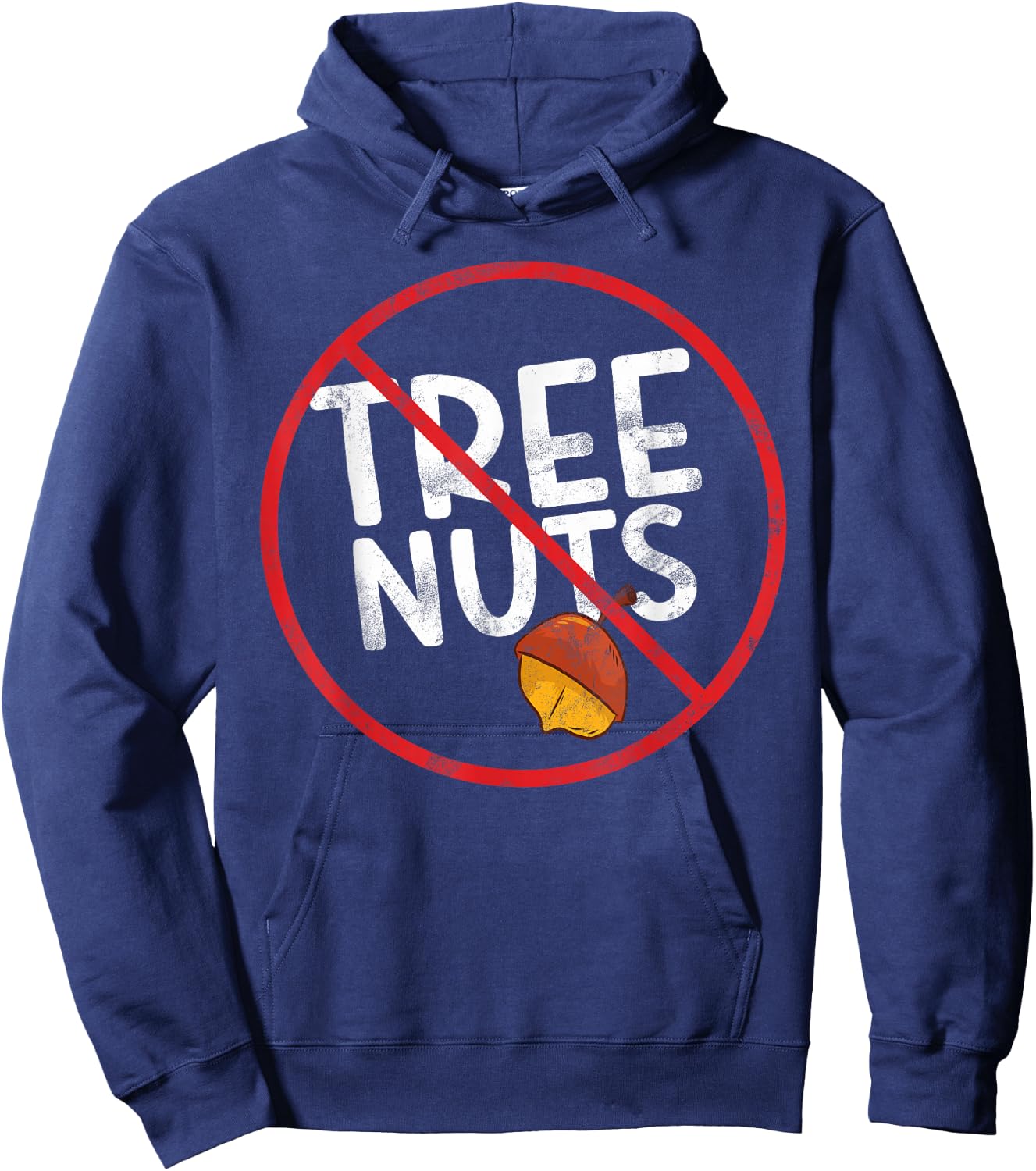 No Tree Nuts Allergy Awareness Warning Allergic Hoodie - Hoodie | Navy