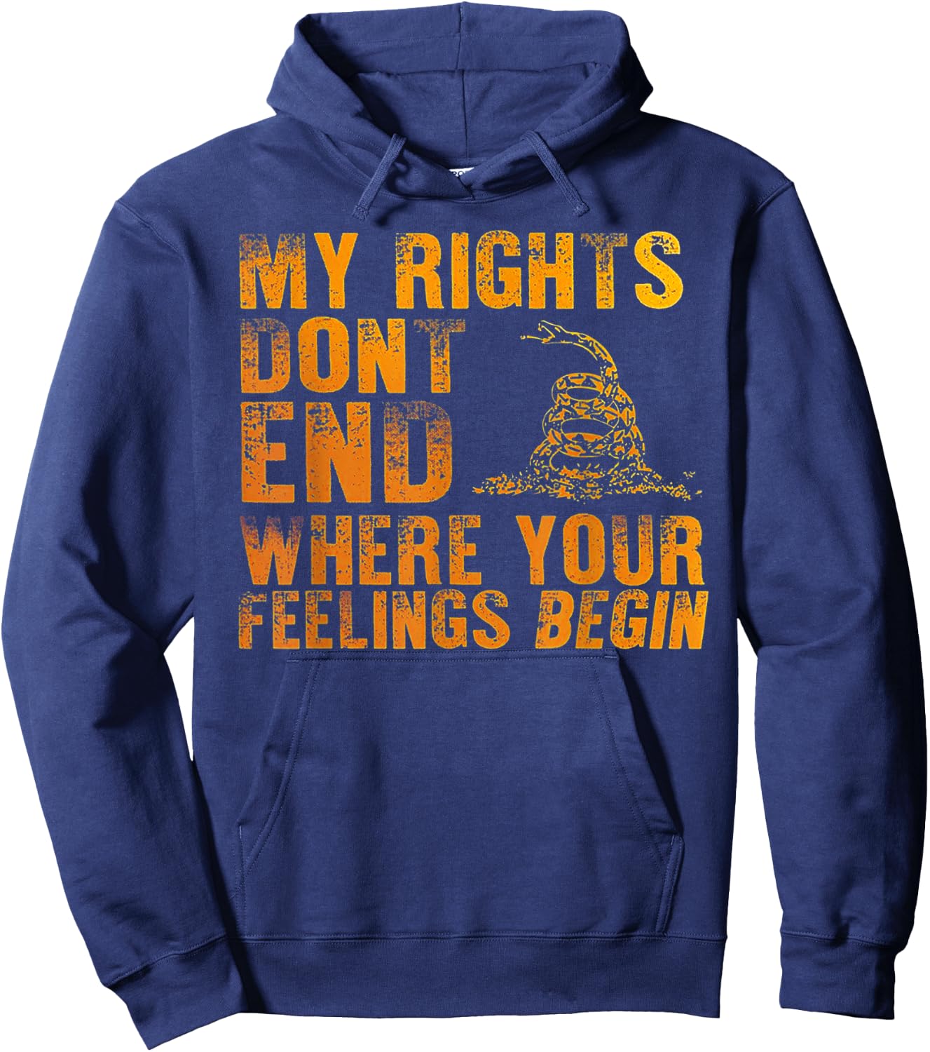 My Rights Don't End Where Your Feelings Begin Hoodie - Hoodie | Navy