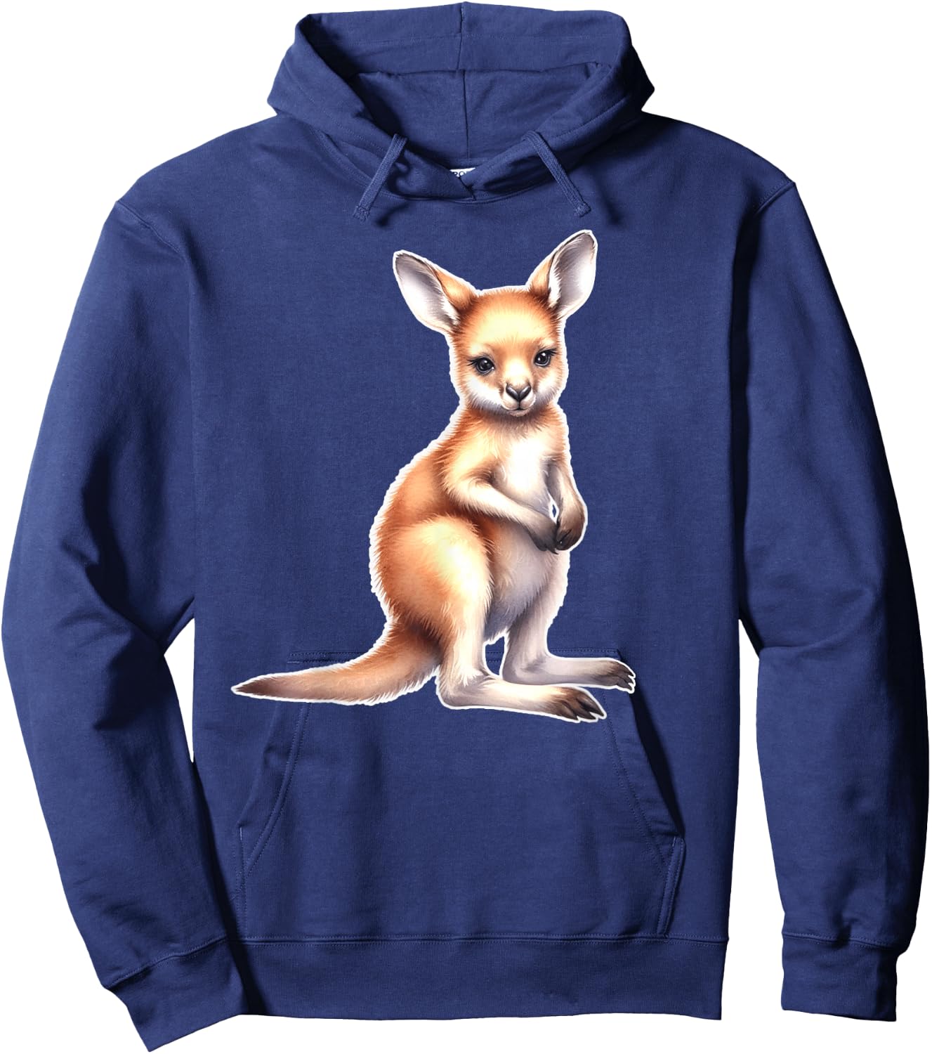 Kangaroo x Baby Kangaroo Joey Hoodie - Hoodie | Navy