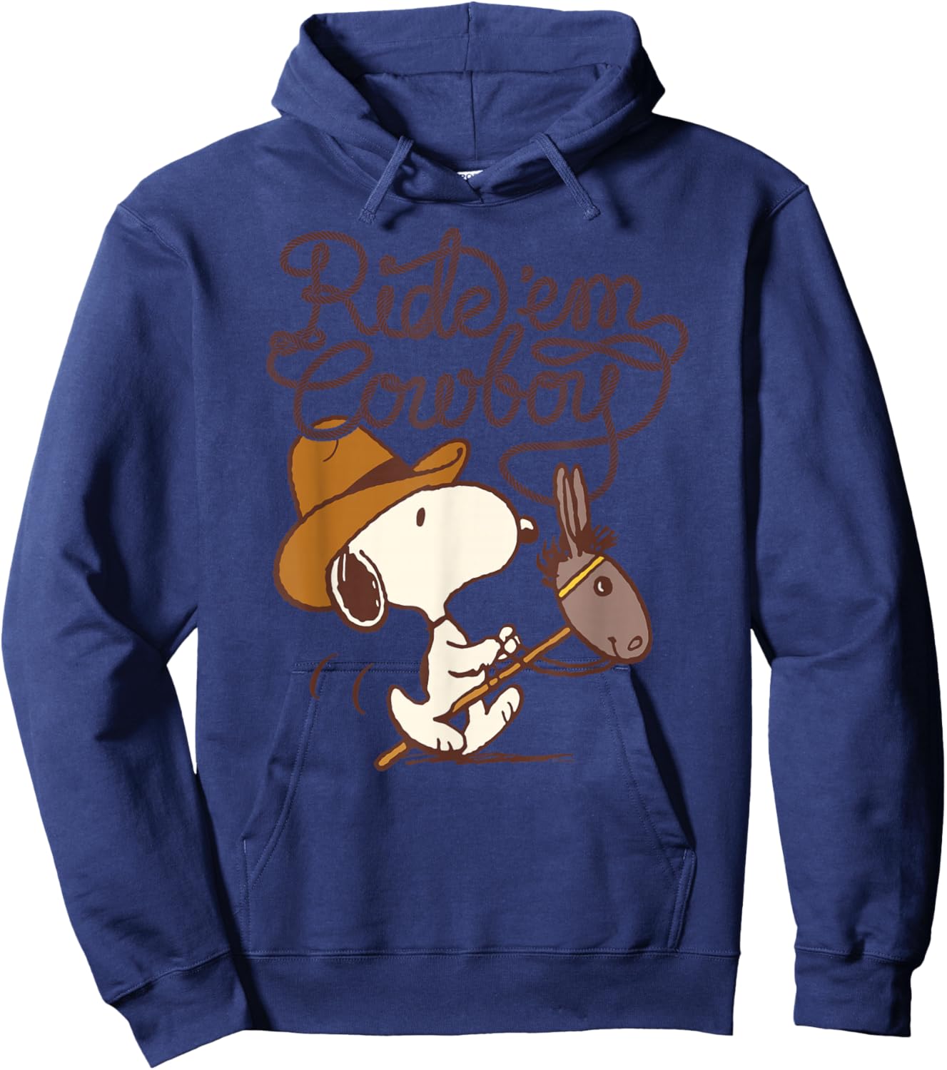 Peanuts - Ride Em Cowboy , black Hoodie - Hoodie | Navy