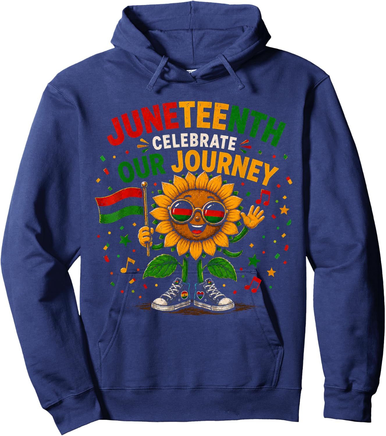 Juneteenth Celebrate Our Journey Black History Hoodie - Hoodie | Navy