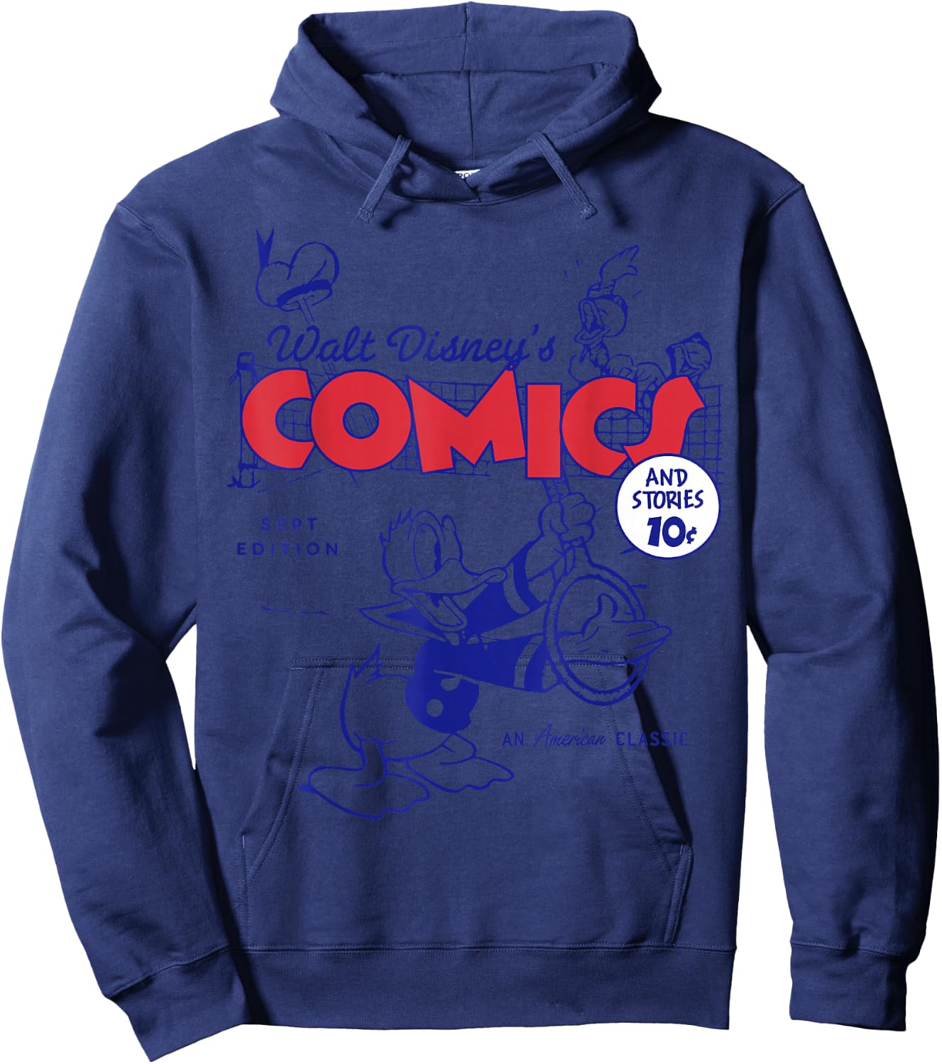 Disney Donald Duck Retro Comic Cover Hat Hoodie - Hoodie | Navy