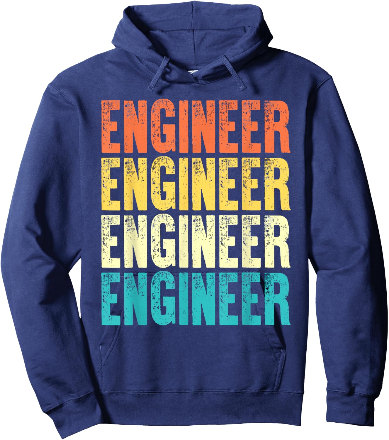 Engineer Vintage Style Job Hoodie - Hoodie | Navy