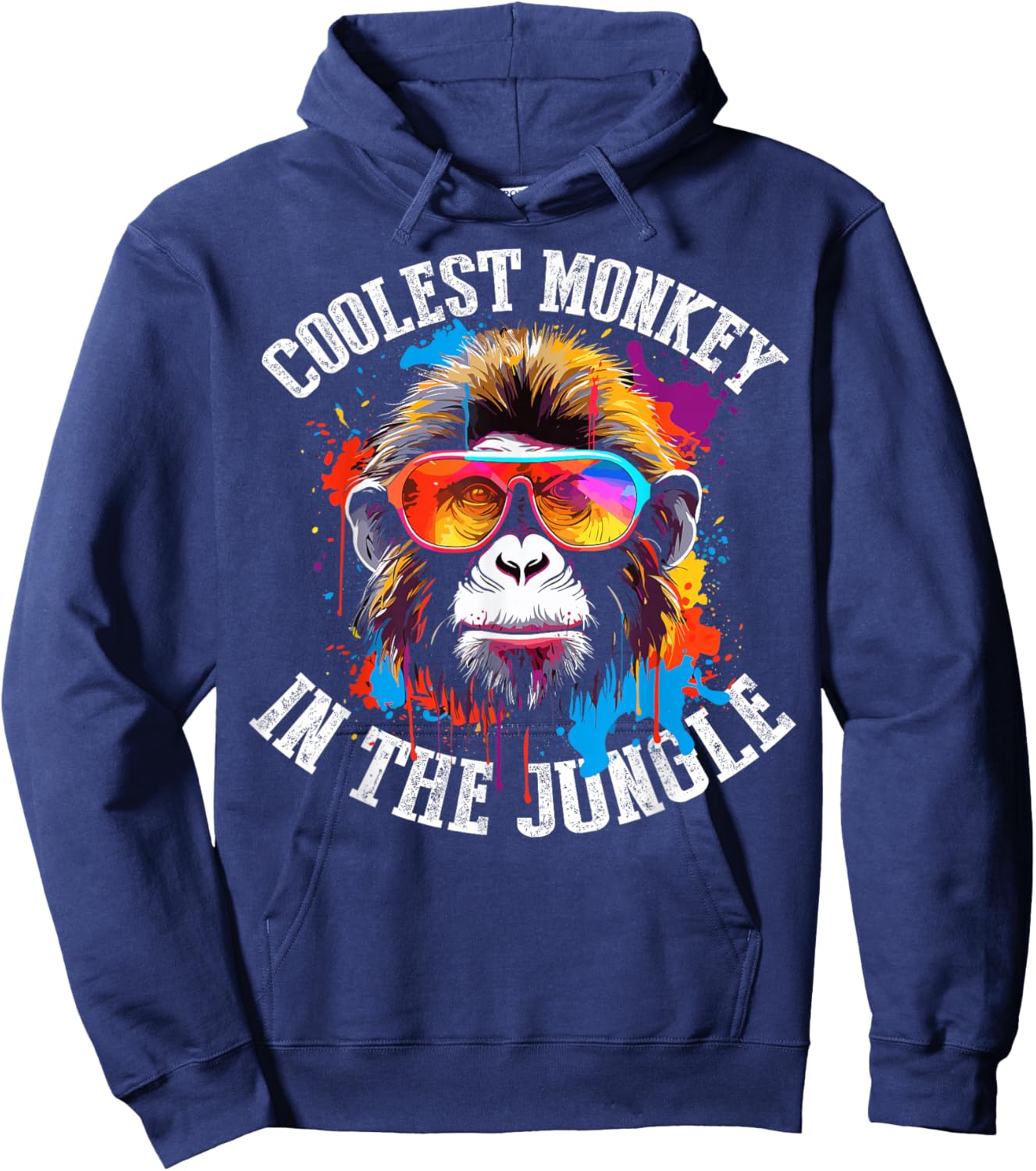 Coolster Monkey in the Jungle , black Hoodie - Hoodie | Navy
