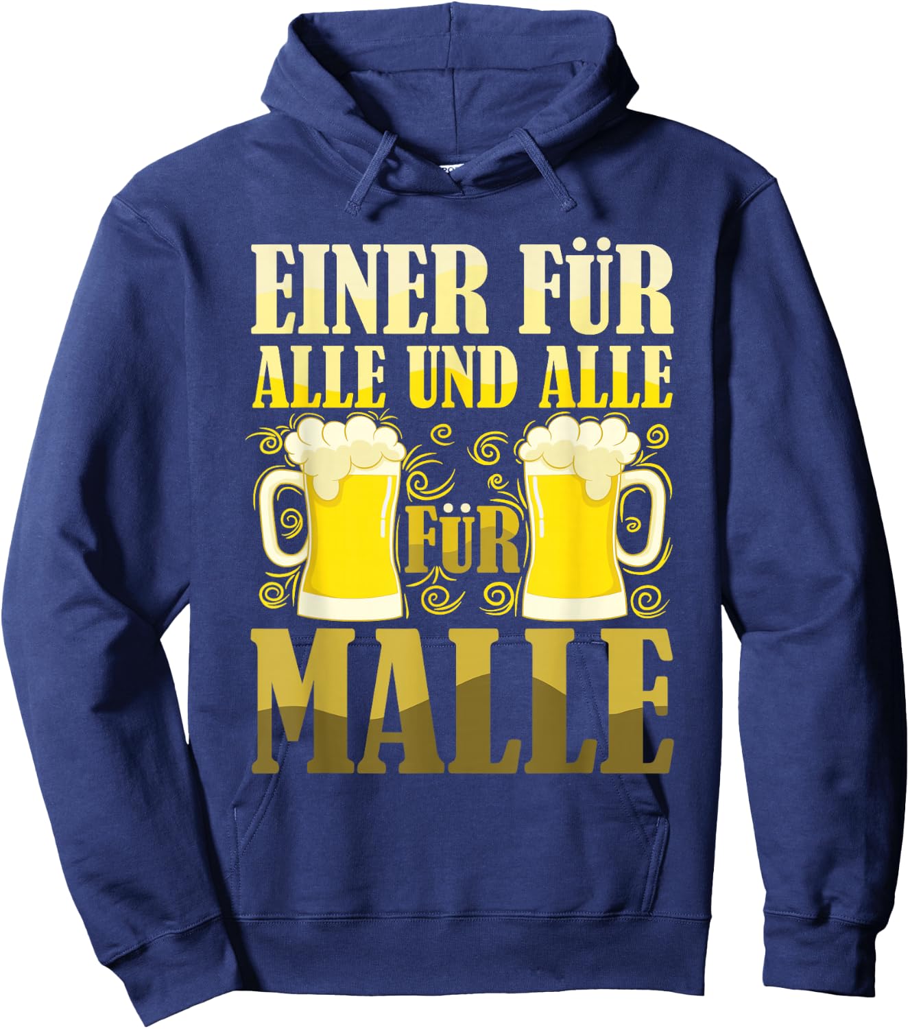 One for all and all for Malle , black, s Hoodie - Hoodie | Navy