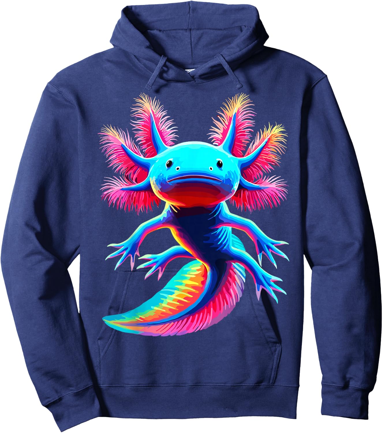 Axolotl Beautiful Colorful Axolotl Hoodie - Hoodie | Navy