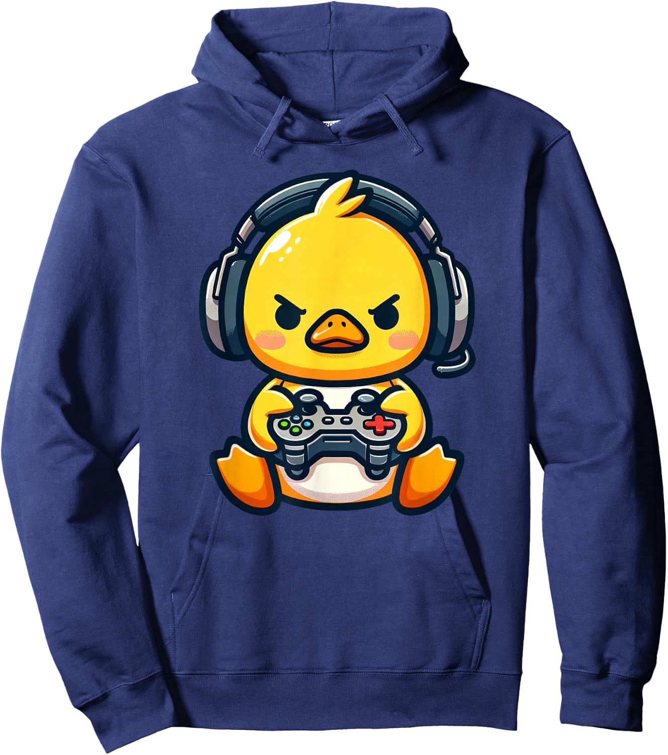 Funny Gamer Duck Video Games Boys Girls Kids Hoodie - Hoodie | Navy