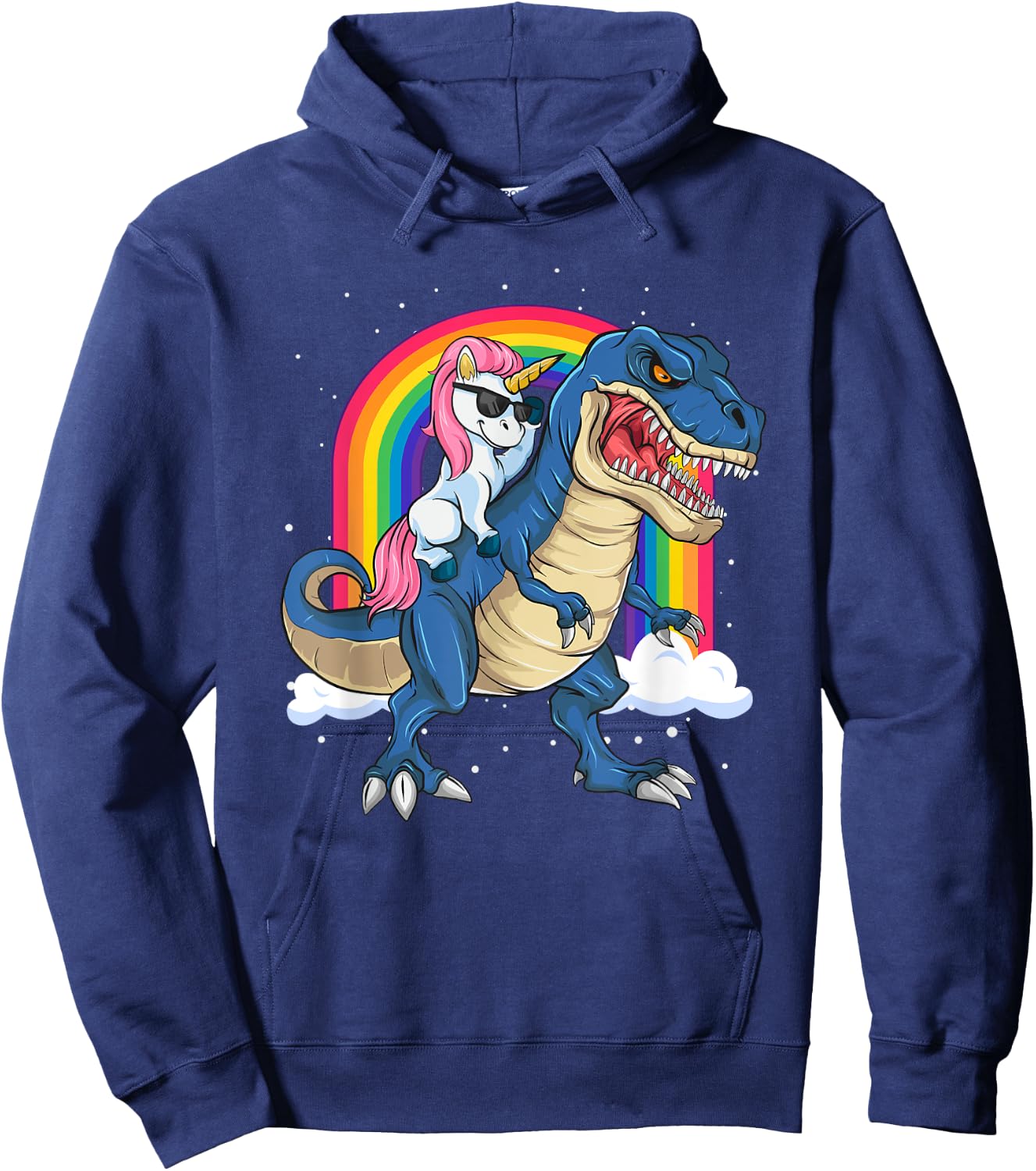 T-rex Unicorn Dinosaur Boys & Kids Hoodie - Hoodie | Navy