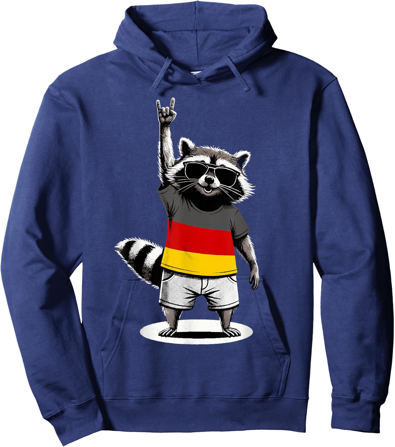 Deutsche Flagge Waschbär Lustig Deutschland Hoodie - Hoodie | Navy