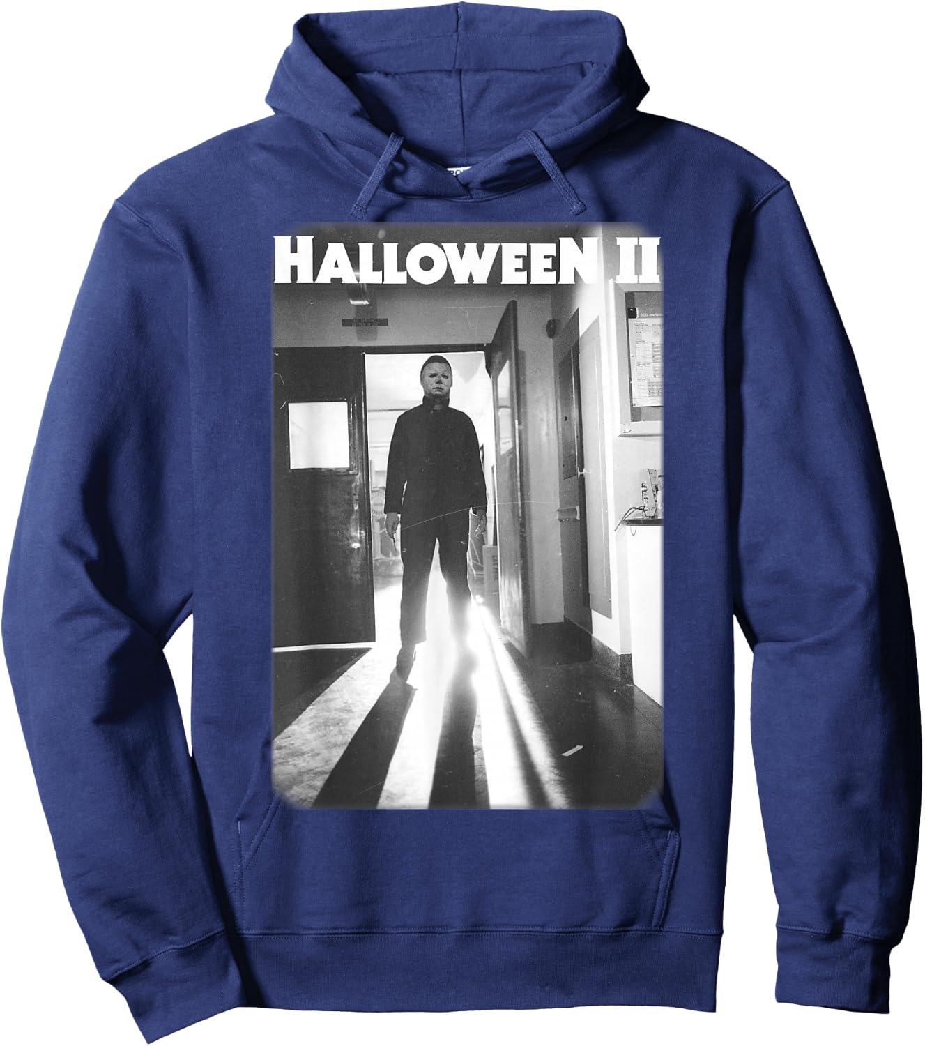 Halloween 2 Michael Myers Faded Poster Hoodie - Hoodie | Navy