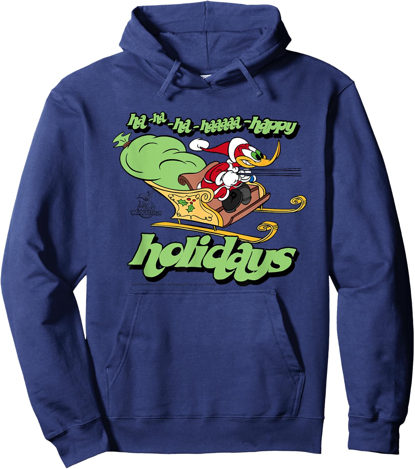 Woody Woodpecker -Kids Grey Holiday Hoodie - Hoodie | Navy